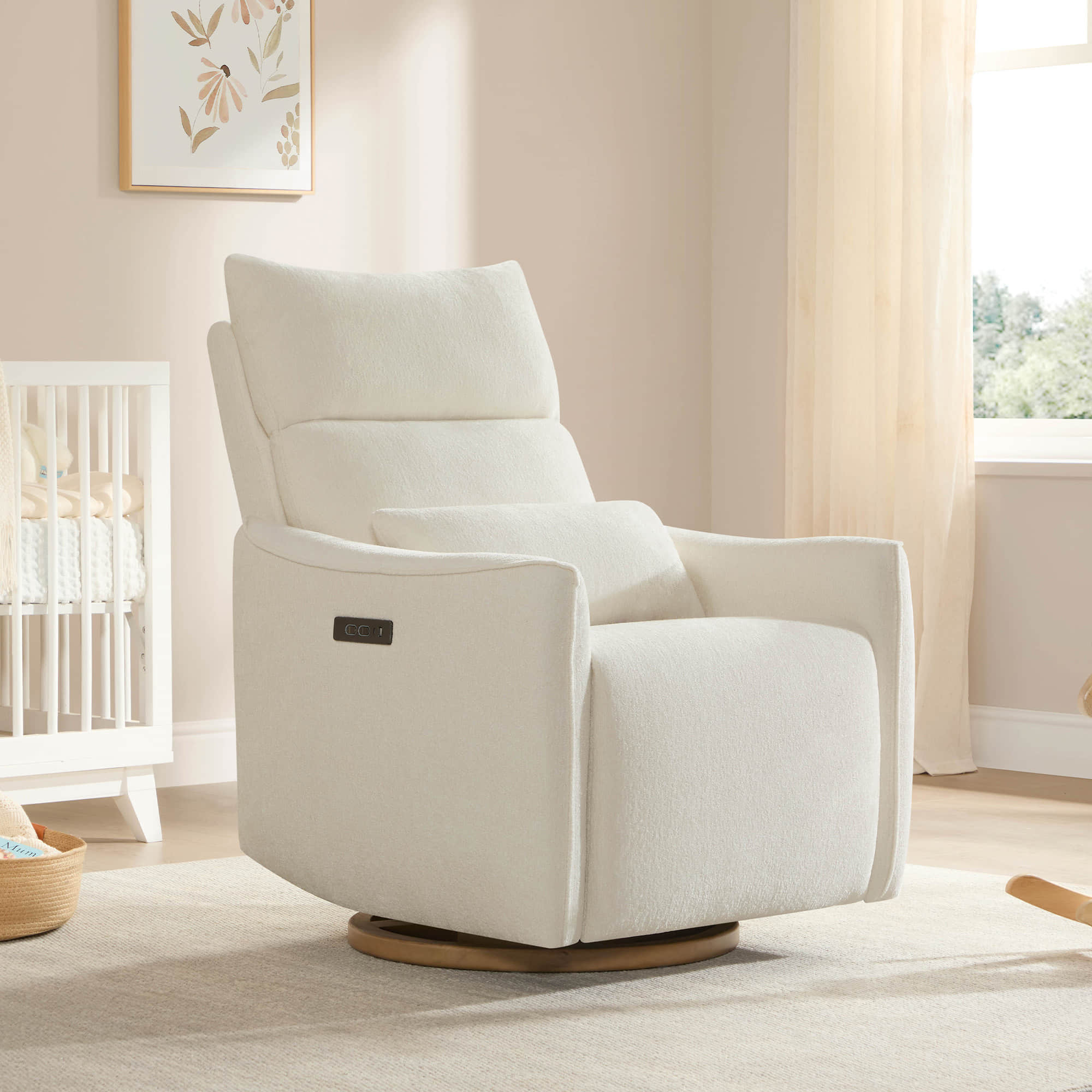 Janice Power Swivel Nursery Glider Recliner with Power Headrest - Image 14