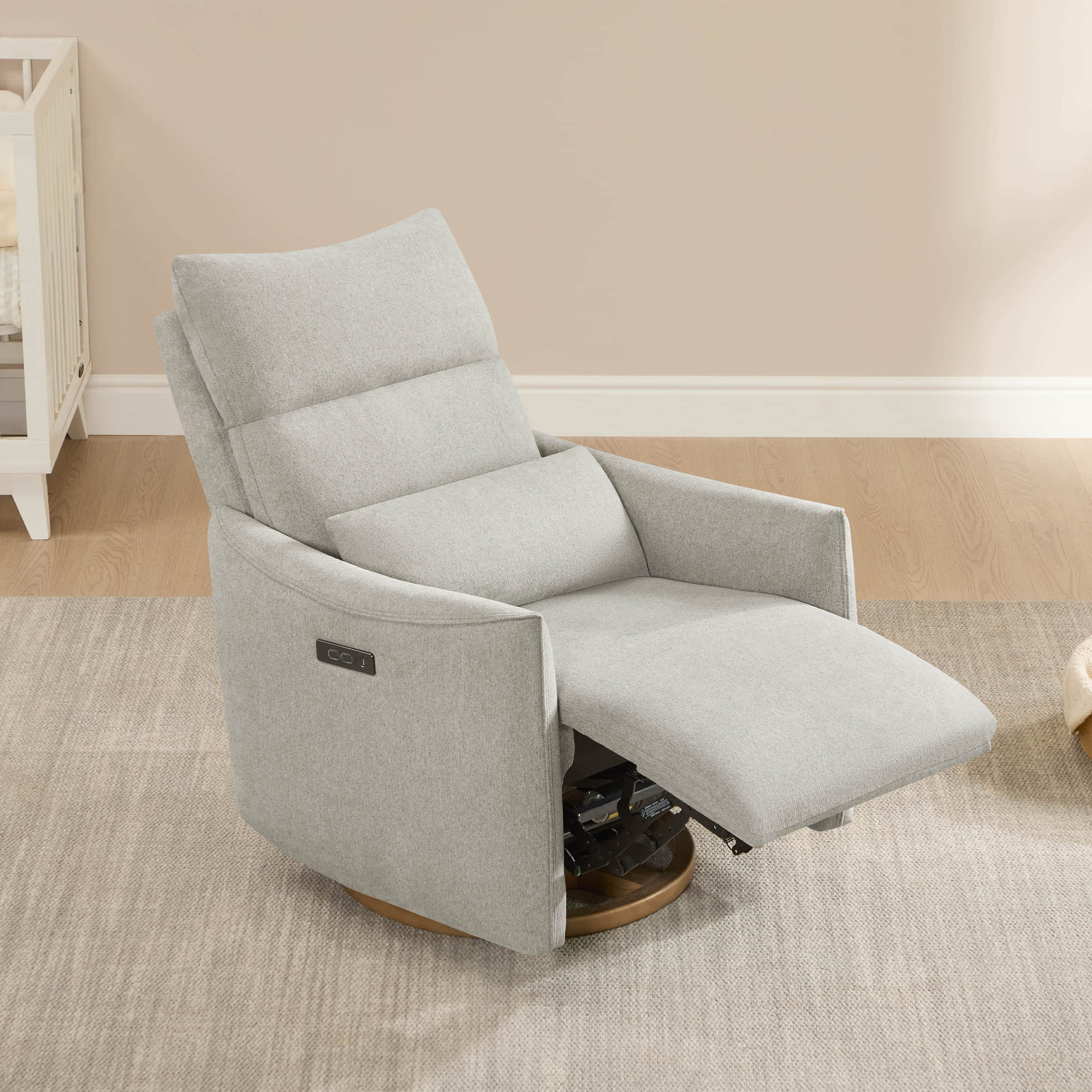 Janice Power Swivel Nursery Glider Recliner with Power Headrest - Image 41