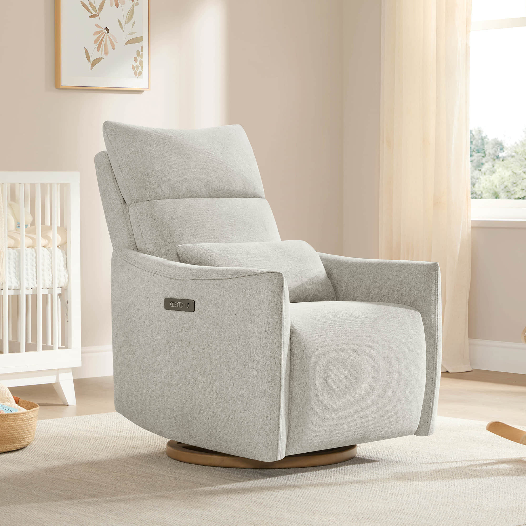 Janice Power Swivel Nursery Glider Recliner with Power Headrest - Image 43