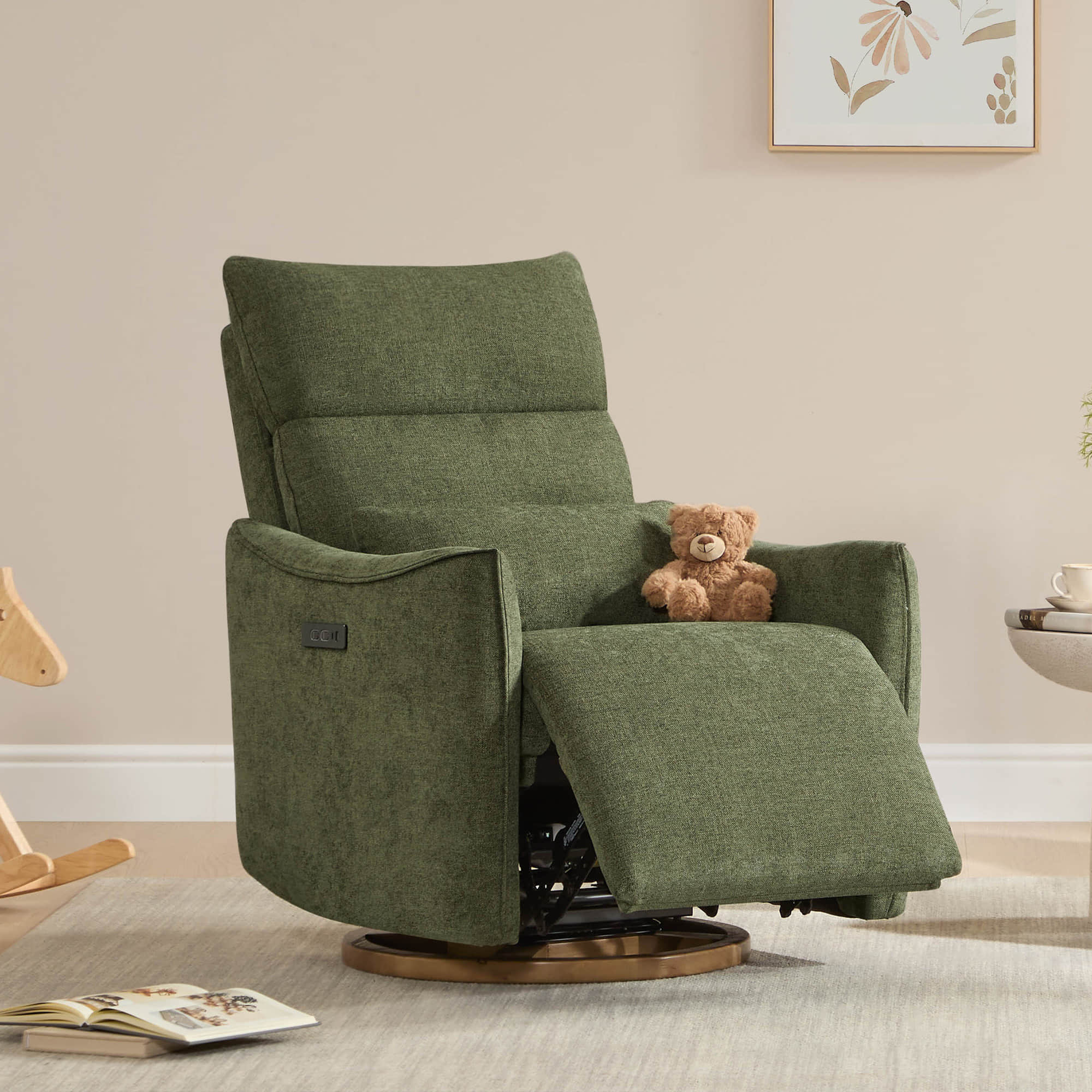 Janice Power Swivel Nursery Glider Recliner with Power Headrest - Image 49