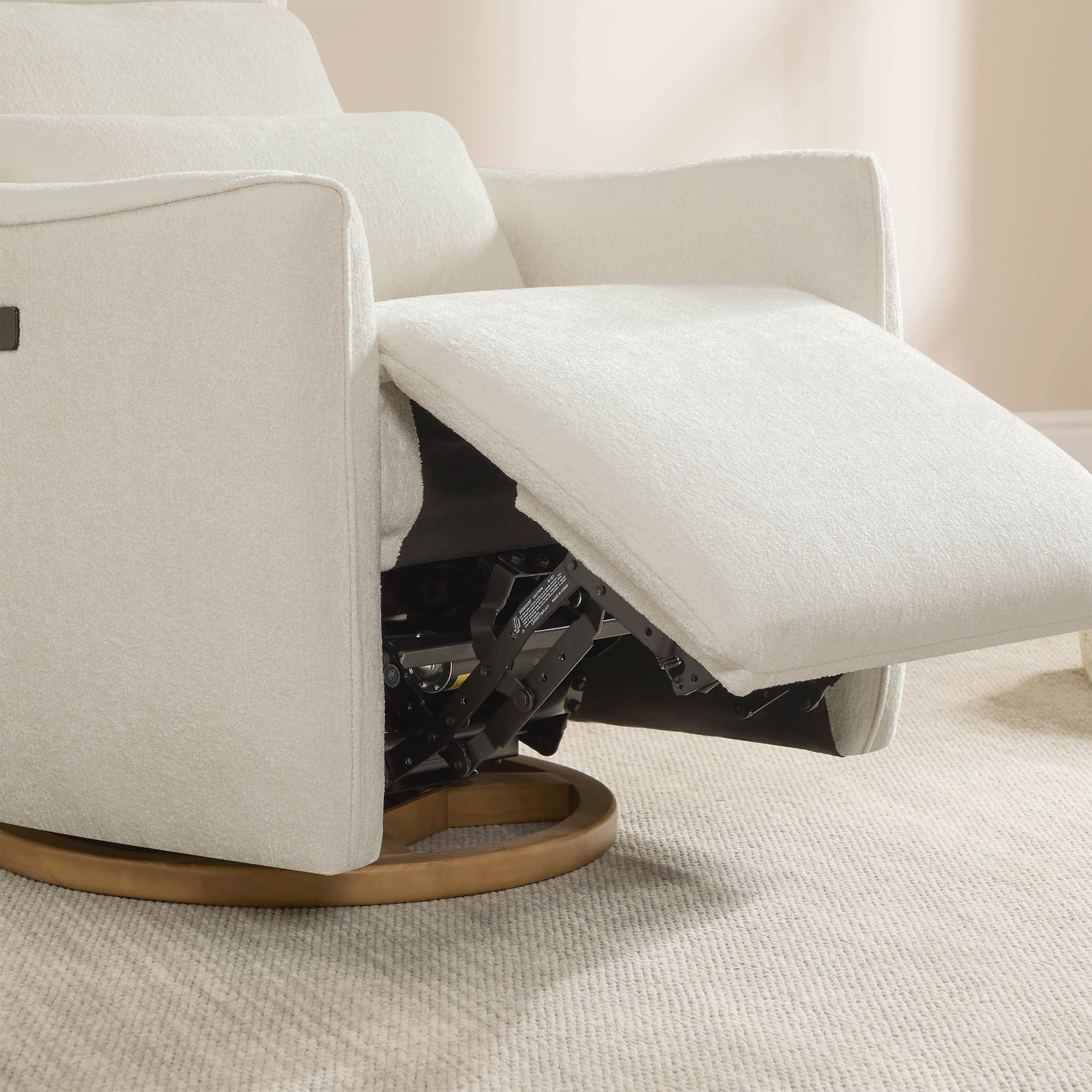 Janice Power Swivel Nursery Glider Recliner with Power Headrest - Image 5