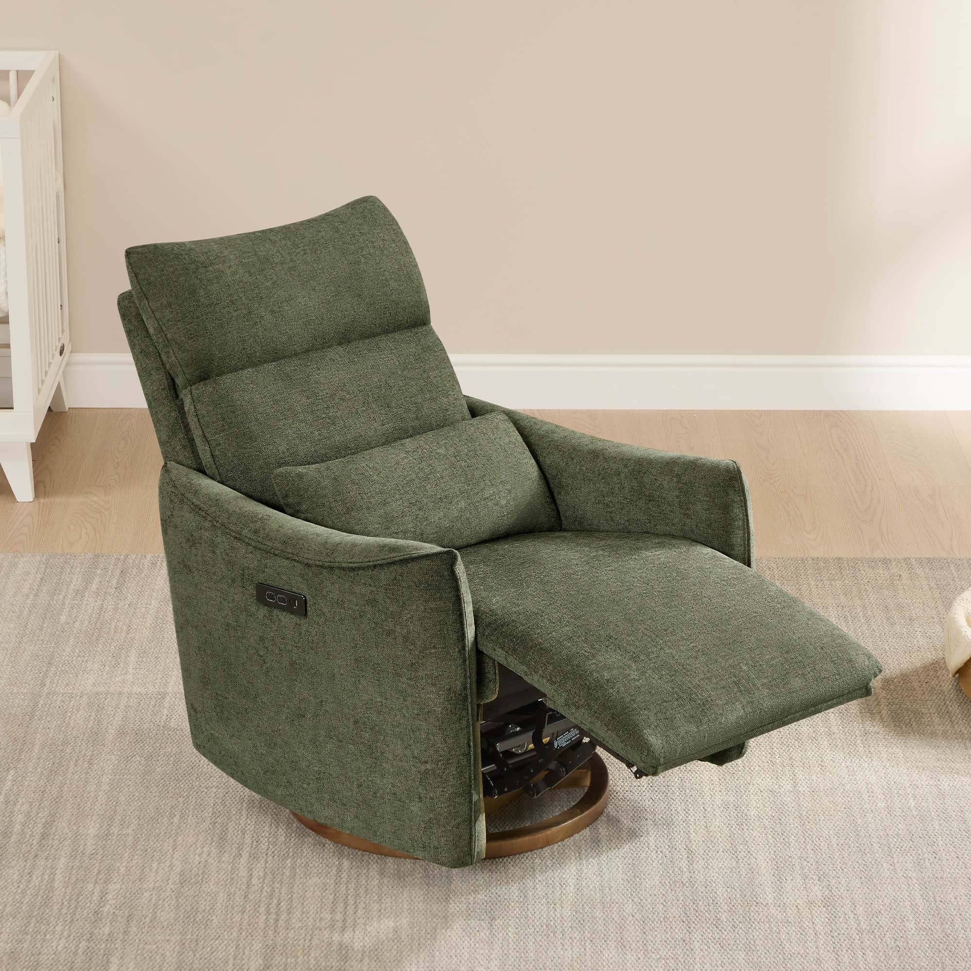 Janice Power Swivel Nursery Glider Recliner with Power Headrest - Image 53