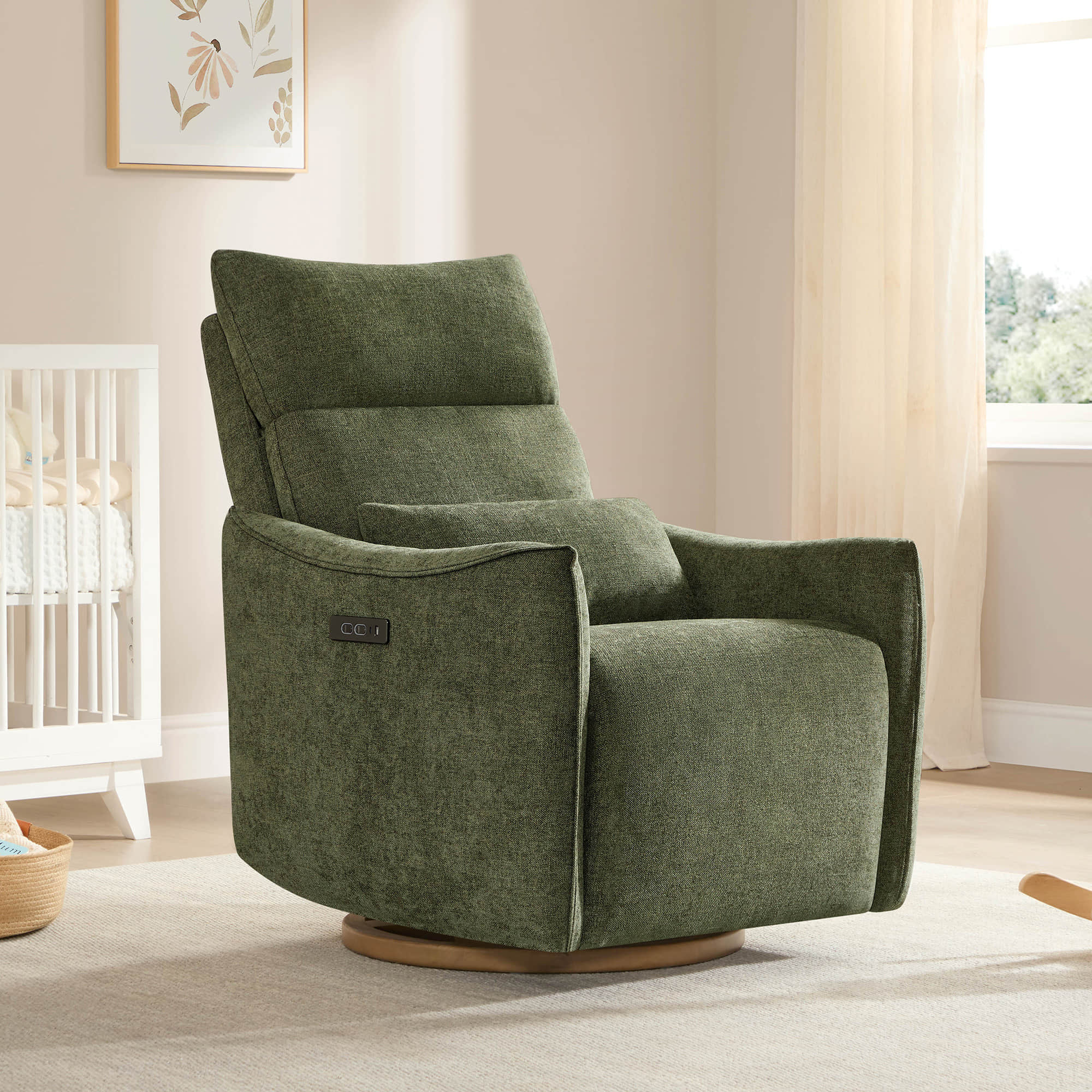 Janice Power Swivel Nursery Glider Recliner with Power Headrest - Image 55