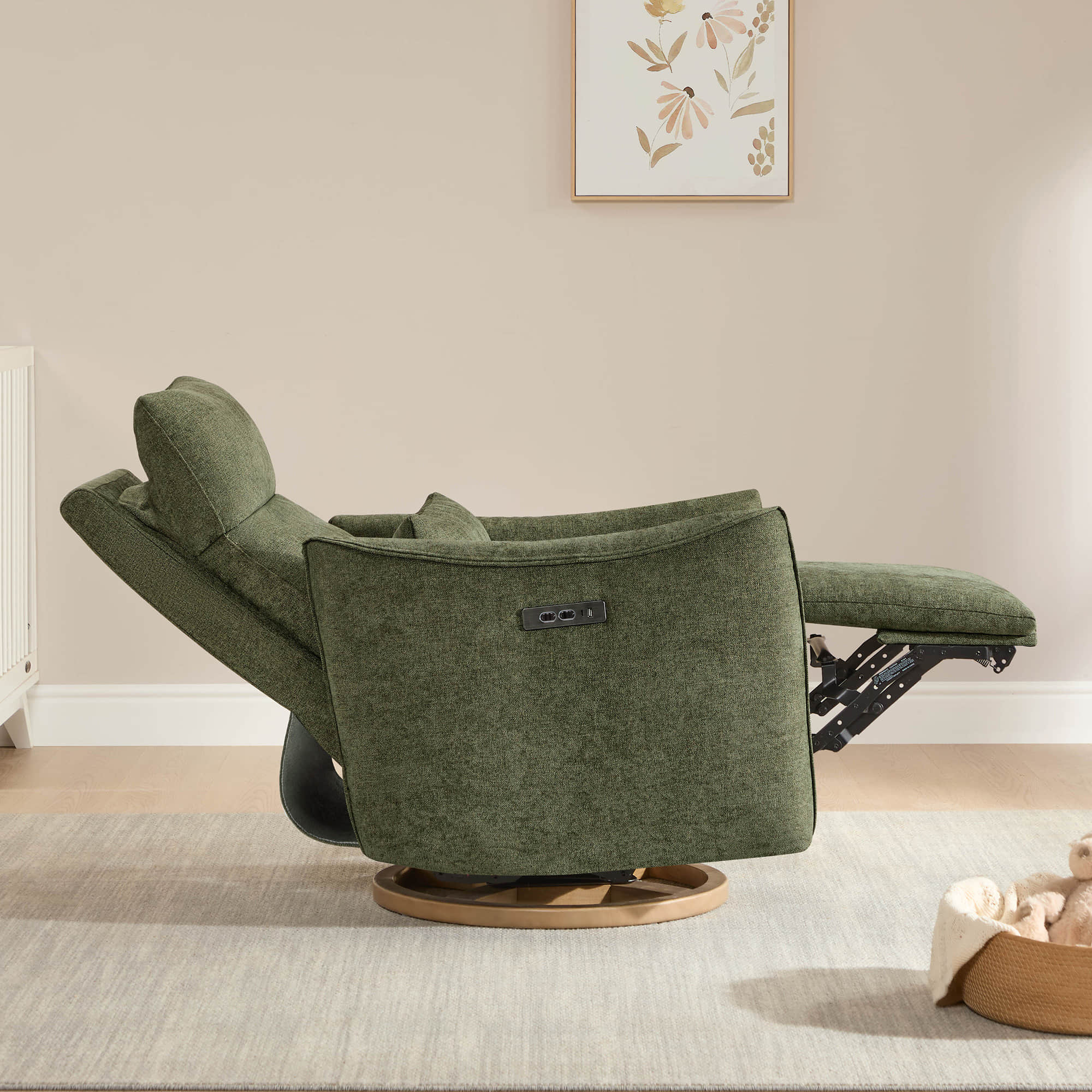 Janice Power Swivel Nursery Glider Recliner with Power Headrest - Image 63