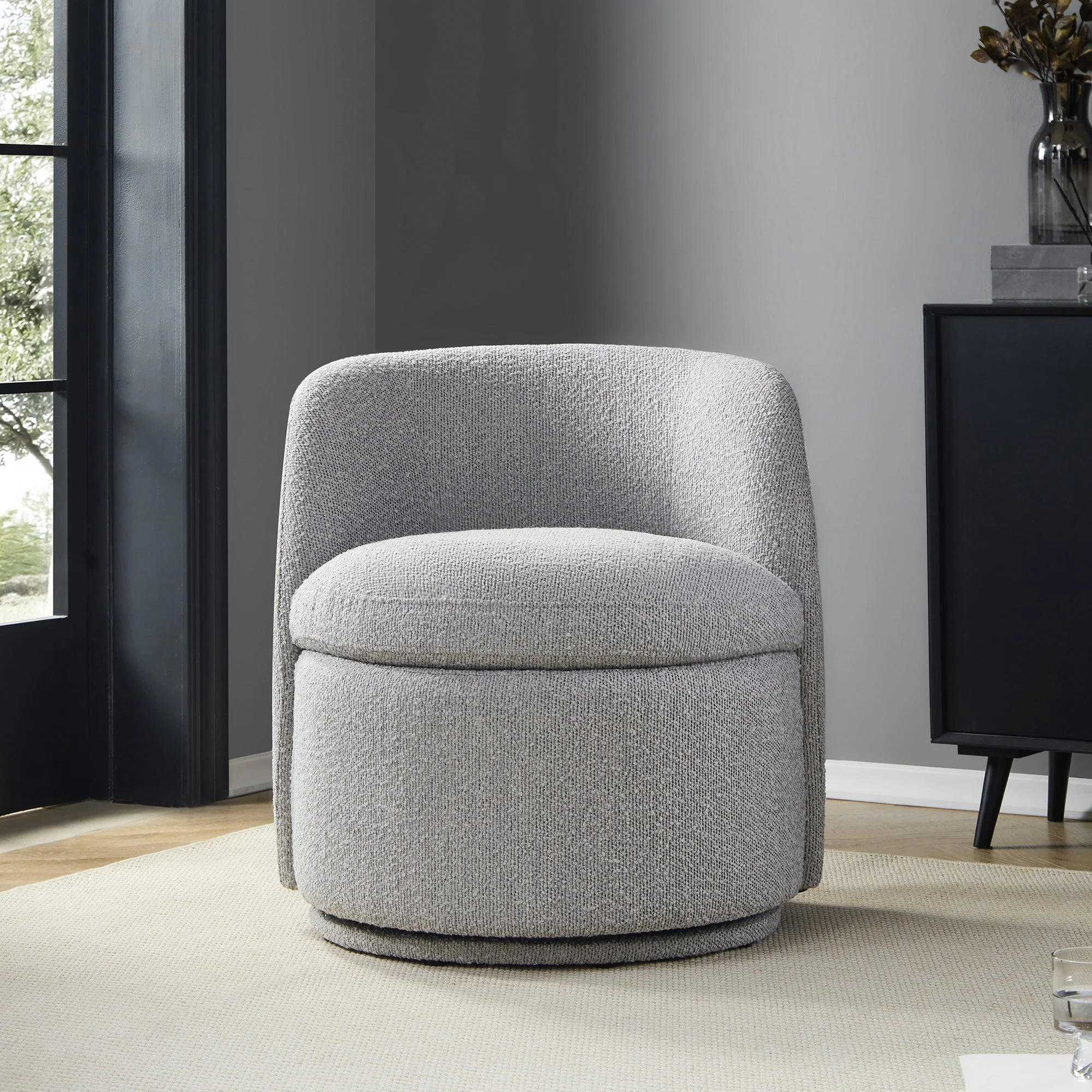 Jolie Performance Boucle Swivel Accent Chair - Image 14