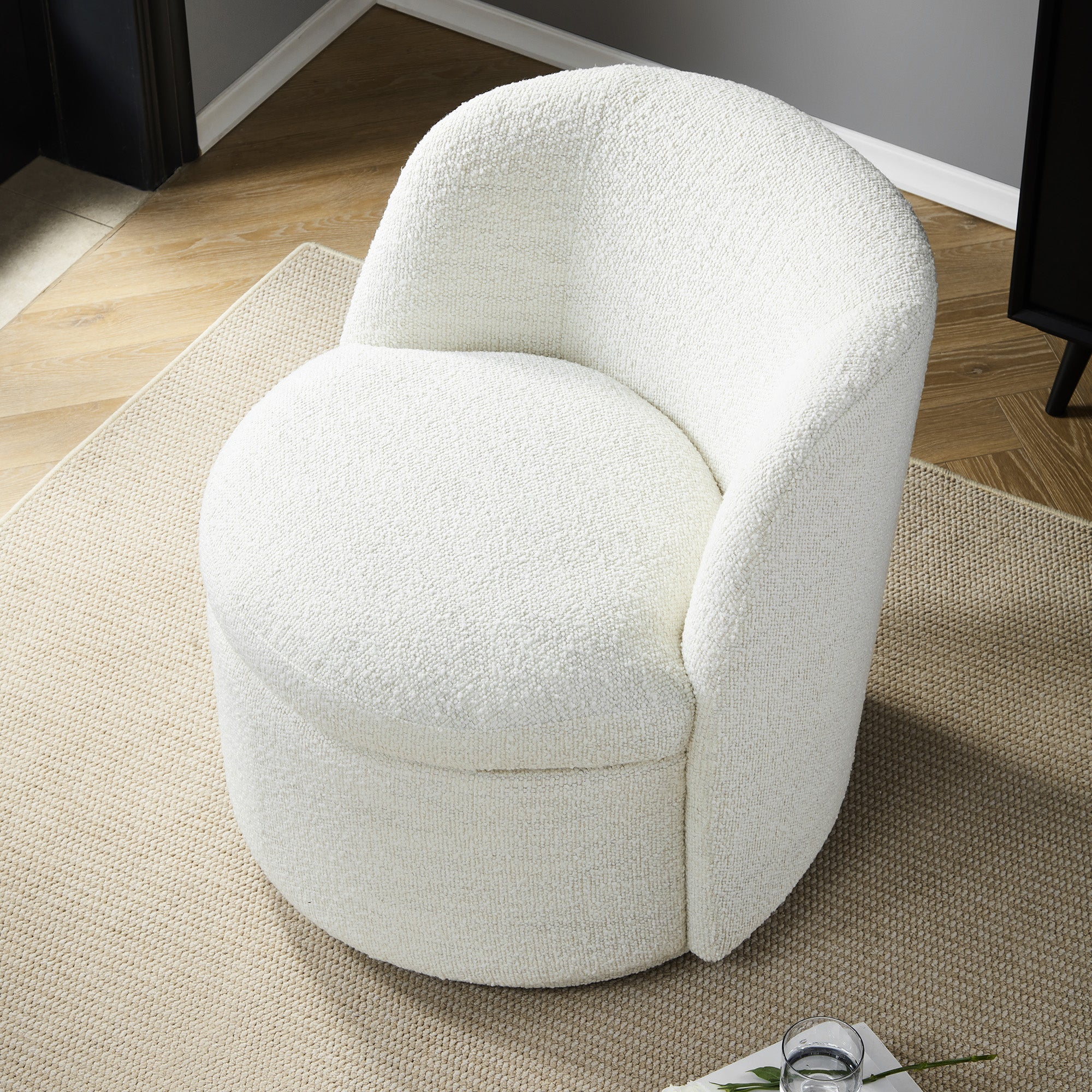 Jolie Performance Boucle Swivel Accent Chair - Image 4