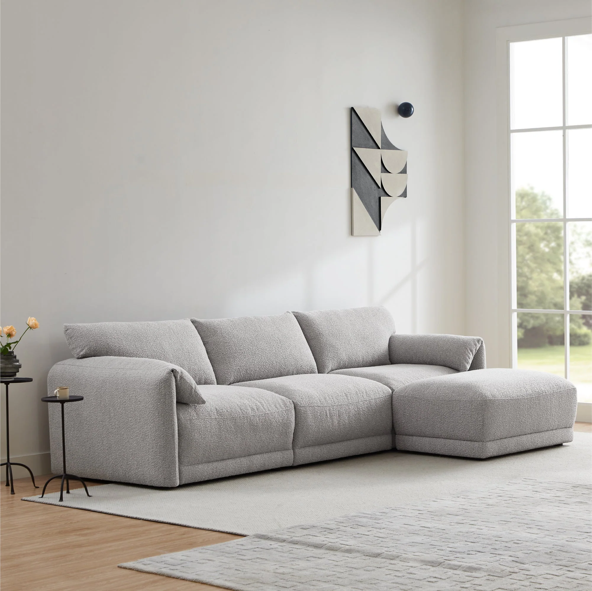 Josie Performance Boucle 4-Piece Modular Sectional (115.7'') - Image 4