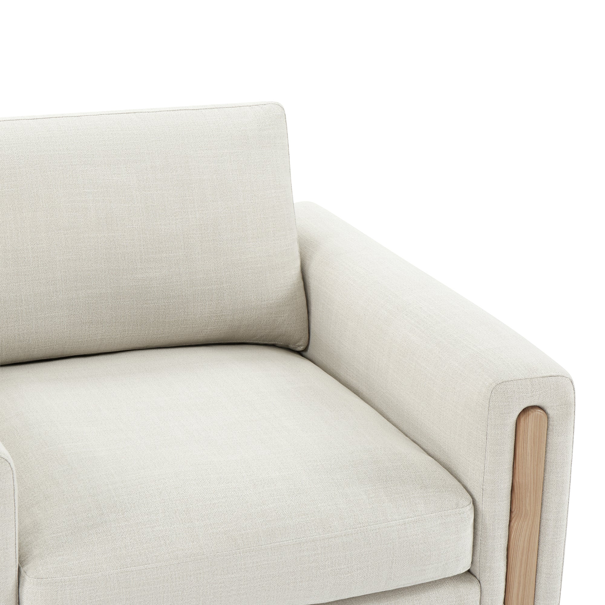 Keaton Performance Fabric Ash Wood Base Armchair (42.5'') - Image 10