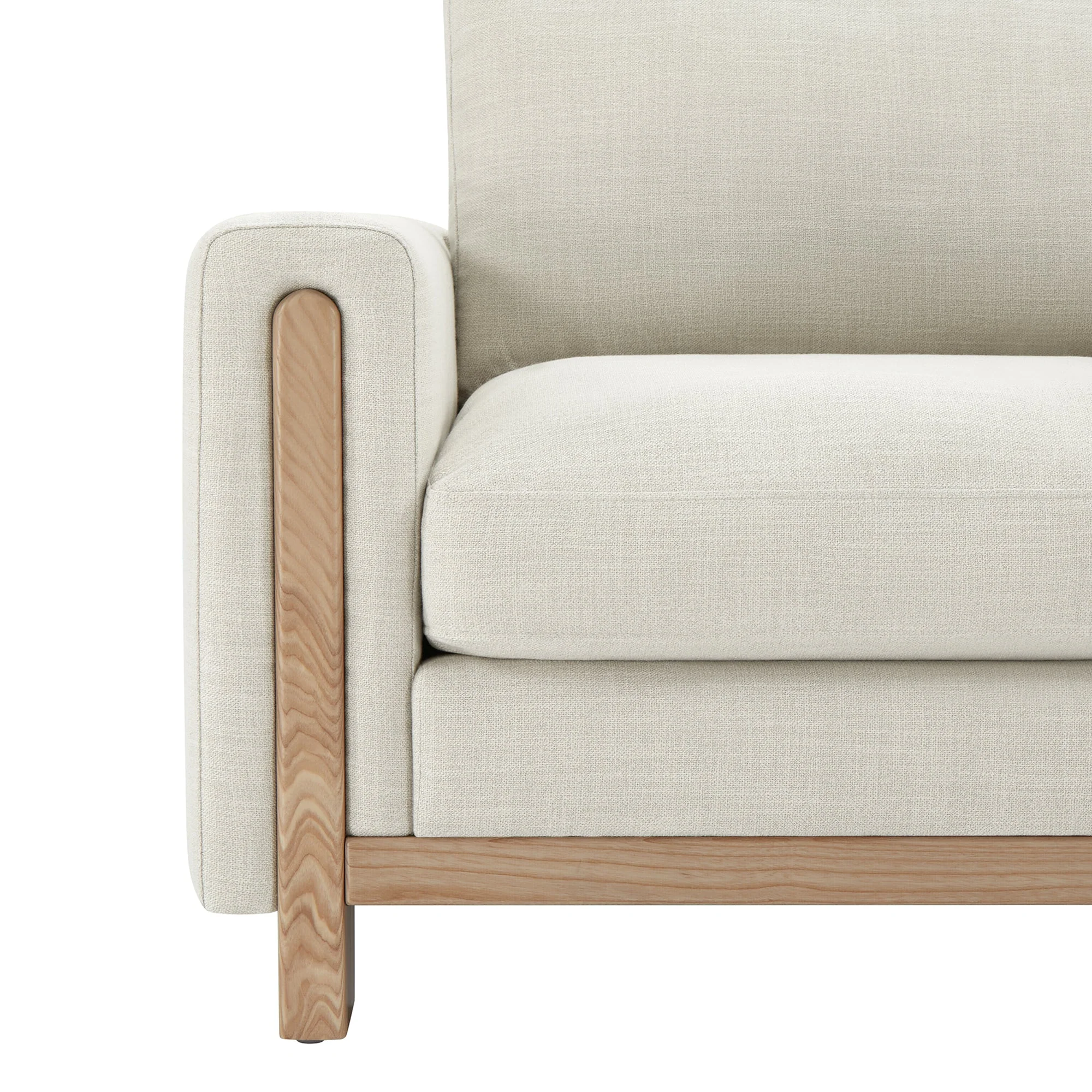 Keaton Performance Fabric Ash Wood Base Armchair (42.5'') - Image 11