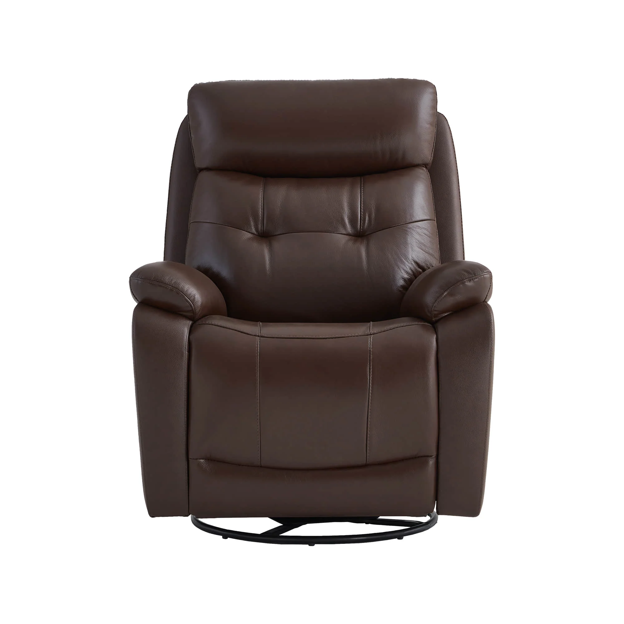 Keith Leather Swivel Glider Recliner with Power Headrest - Image 14