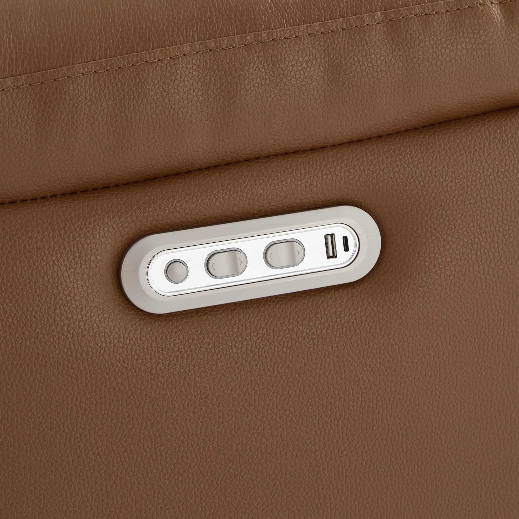 Keith Leather Swivel Glider Recliner with Power Headrest - Image 16