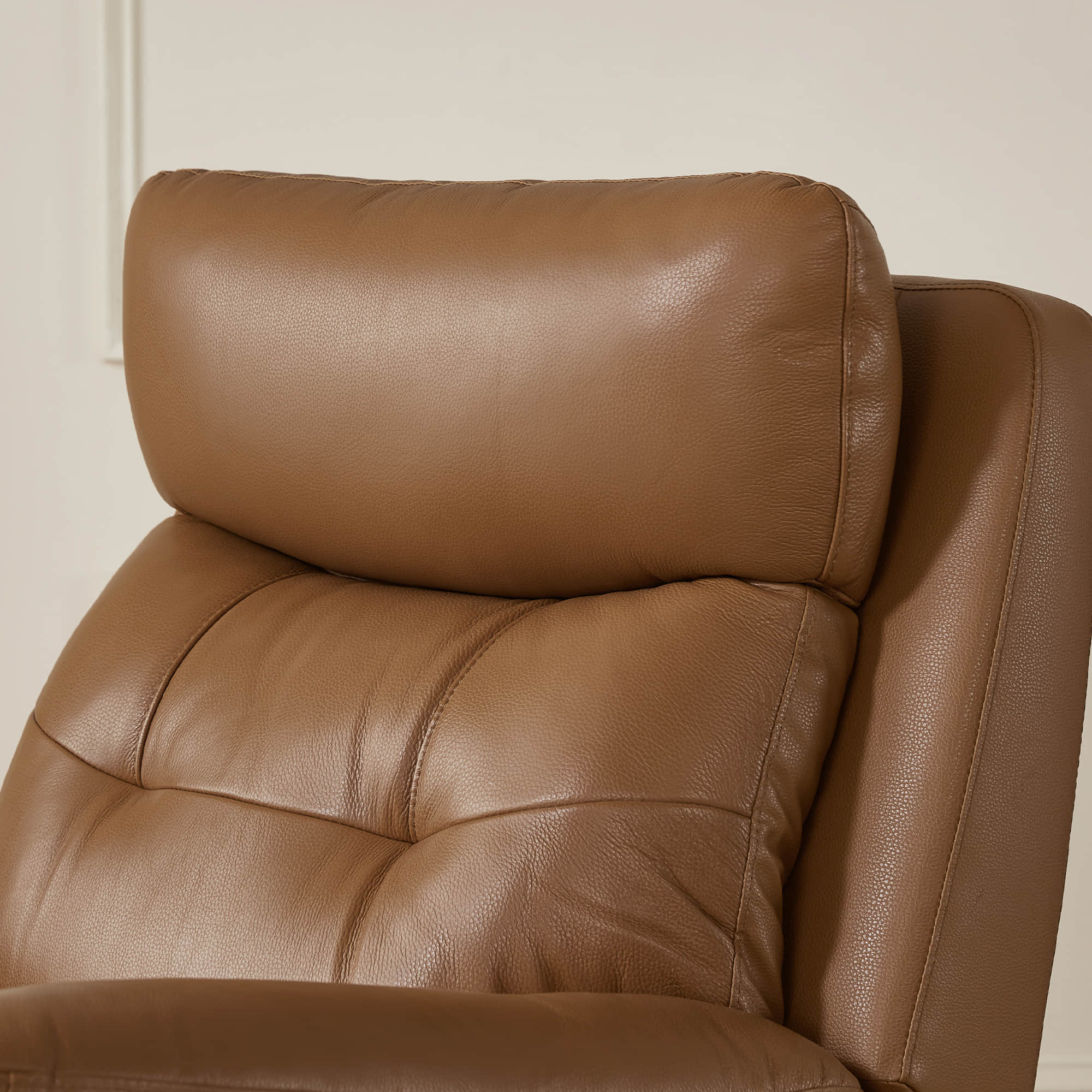 Keith Leather Swivel Glider Recliner with Power Headrest - Image 25