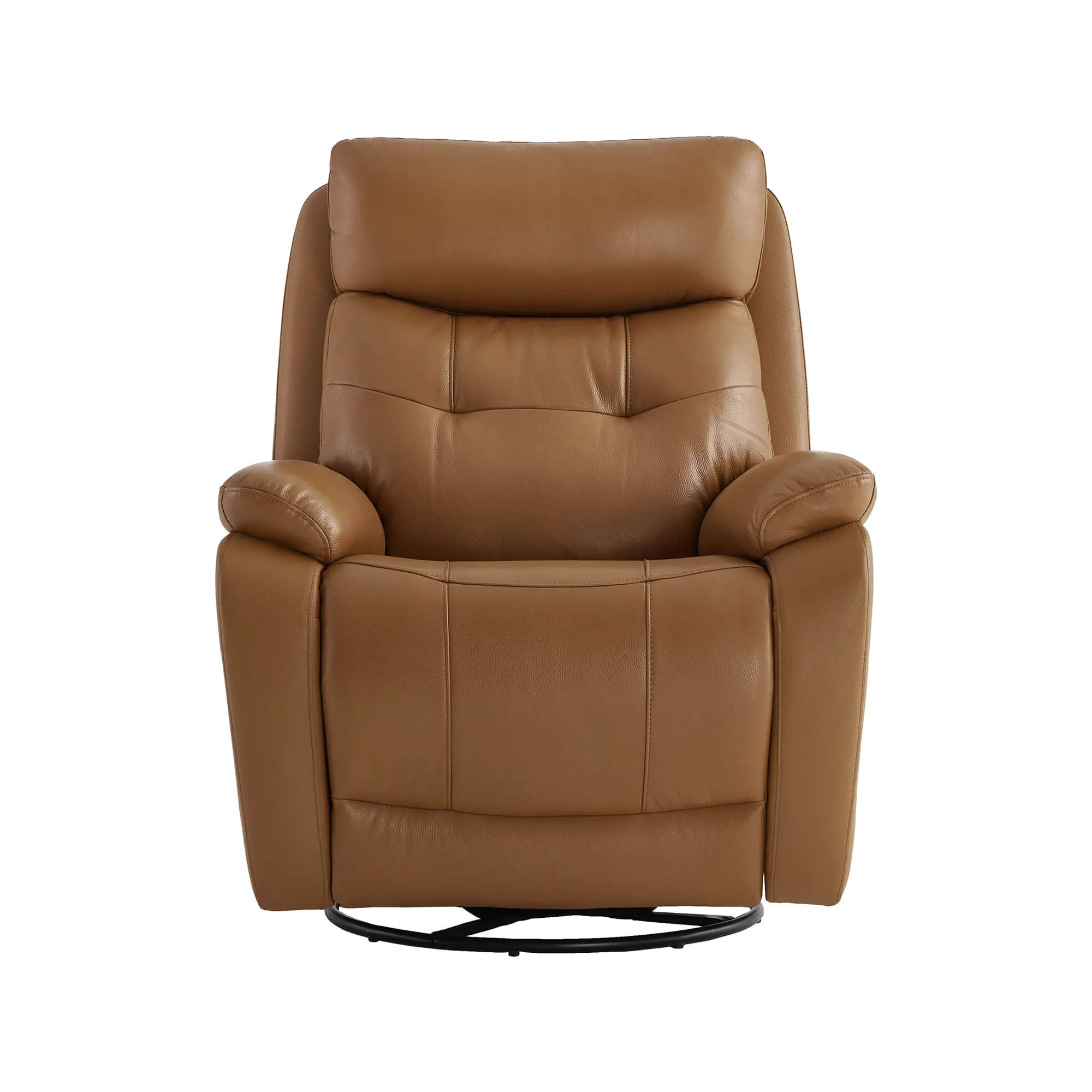 Keith Leather Swivel Glider Recliner with Power Headrest - Image 6