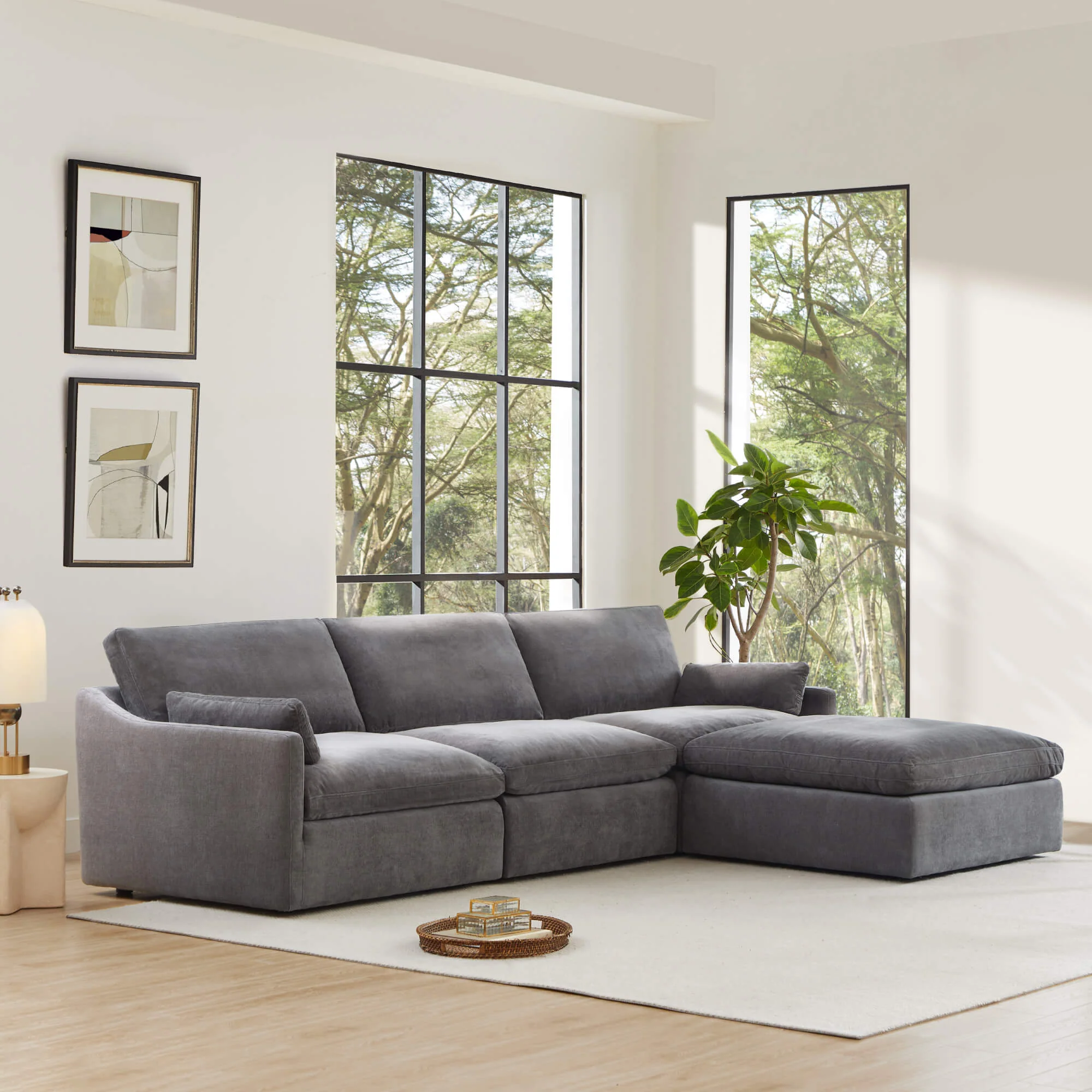 Kenna Modular 4 Seat Sofa-Chaise Sectional - Image 27