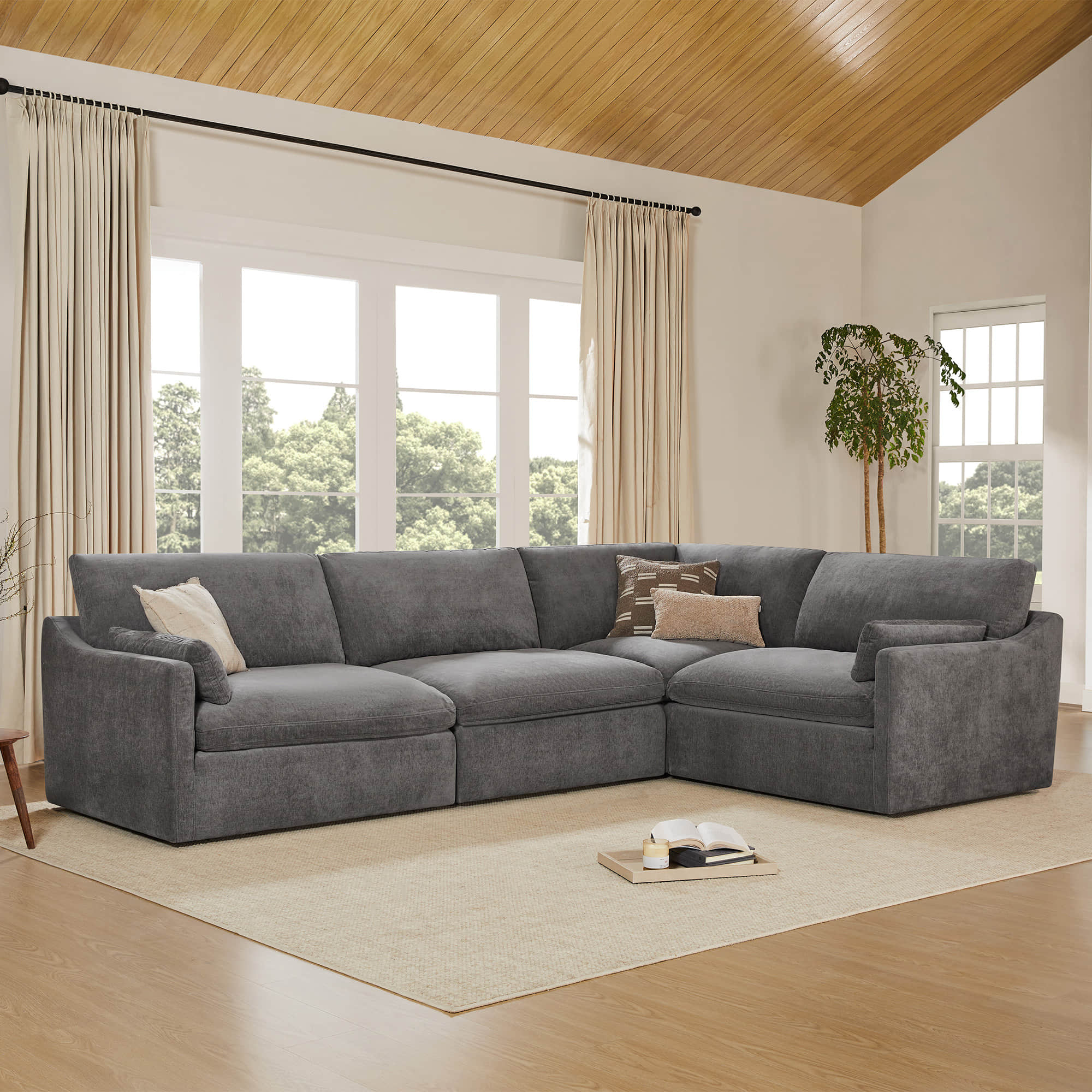 Kenna Modular 4 Seat Sofa-Chaise Sectional - Image 28