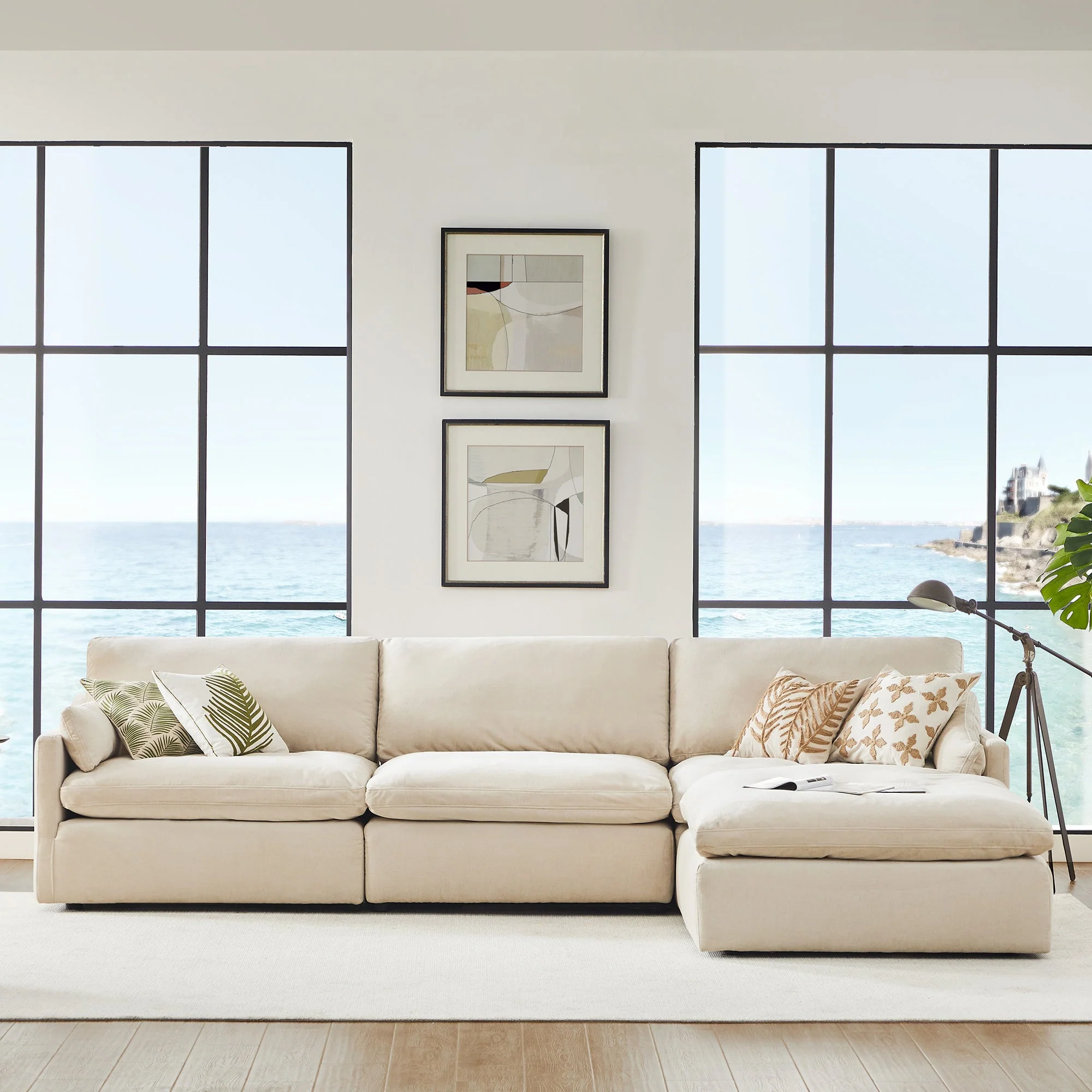 Kenna Modular 4 Seat Sofa-Chaise Sectional - Image 3