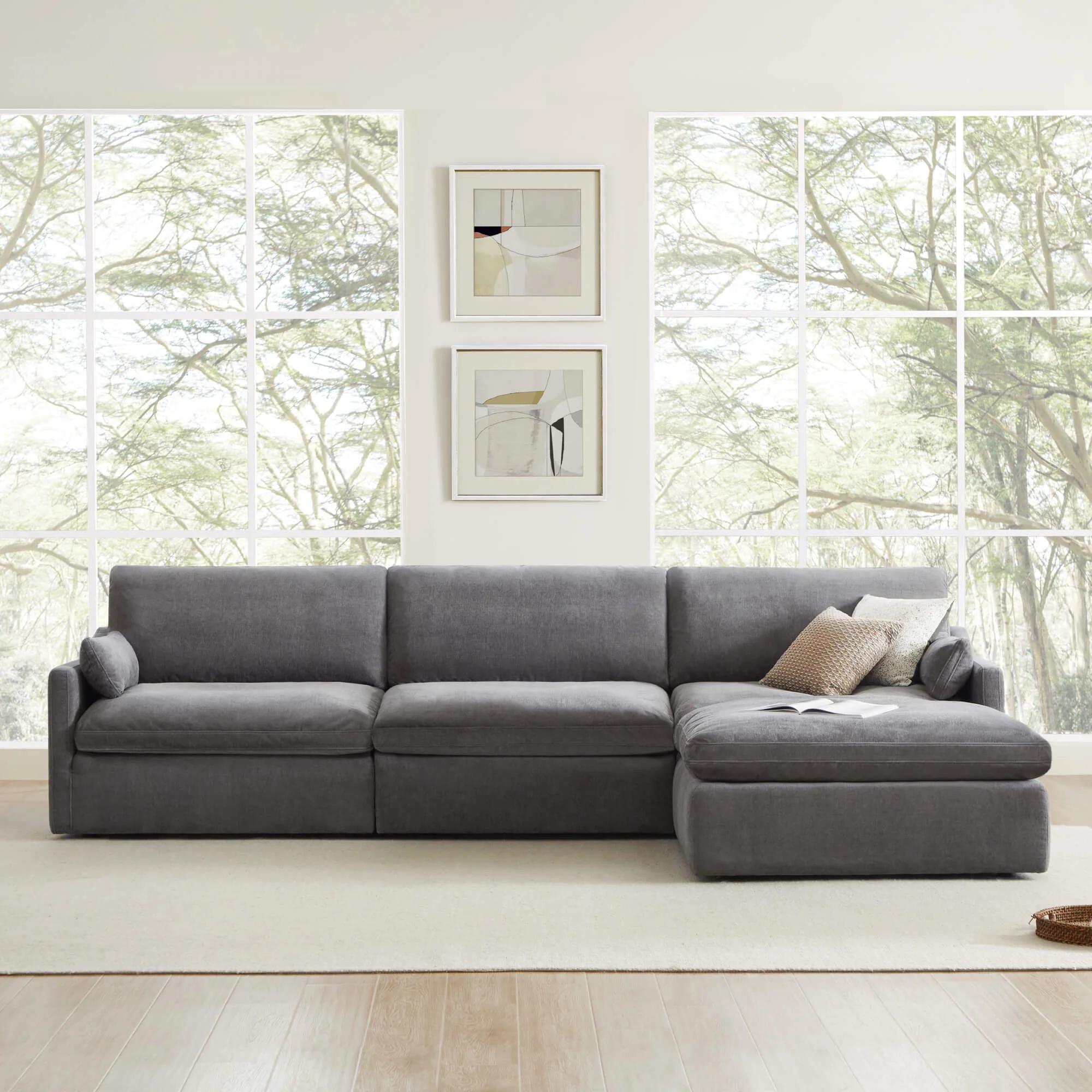 Kenna Modular 4 Seat Sofa-Chaise Sectional - Image 32