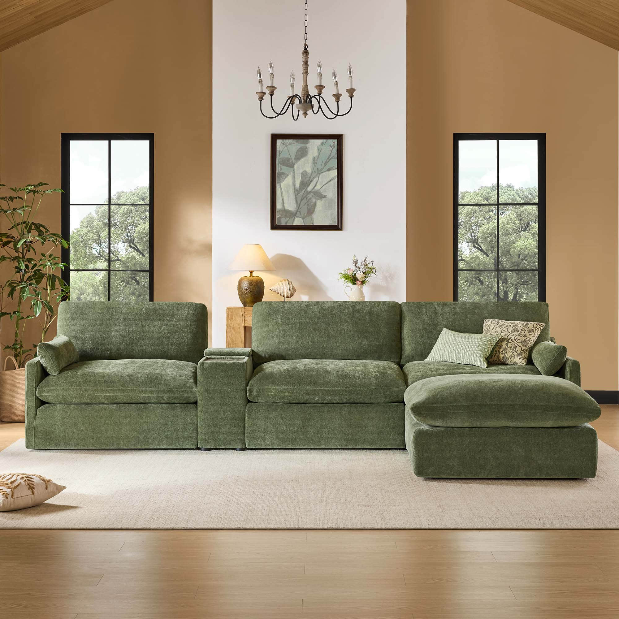 Kenna Modular 4 Seat Sofa-Chaise Sectional - Image 82