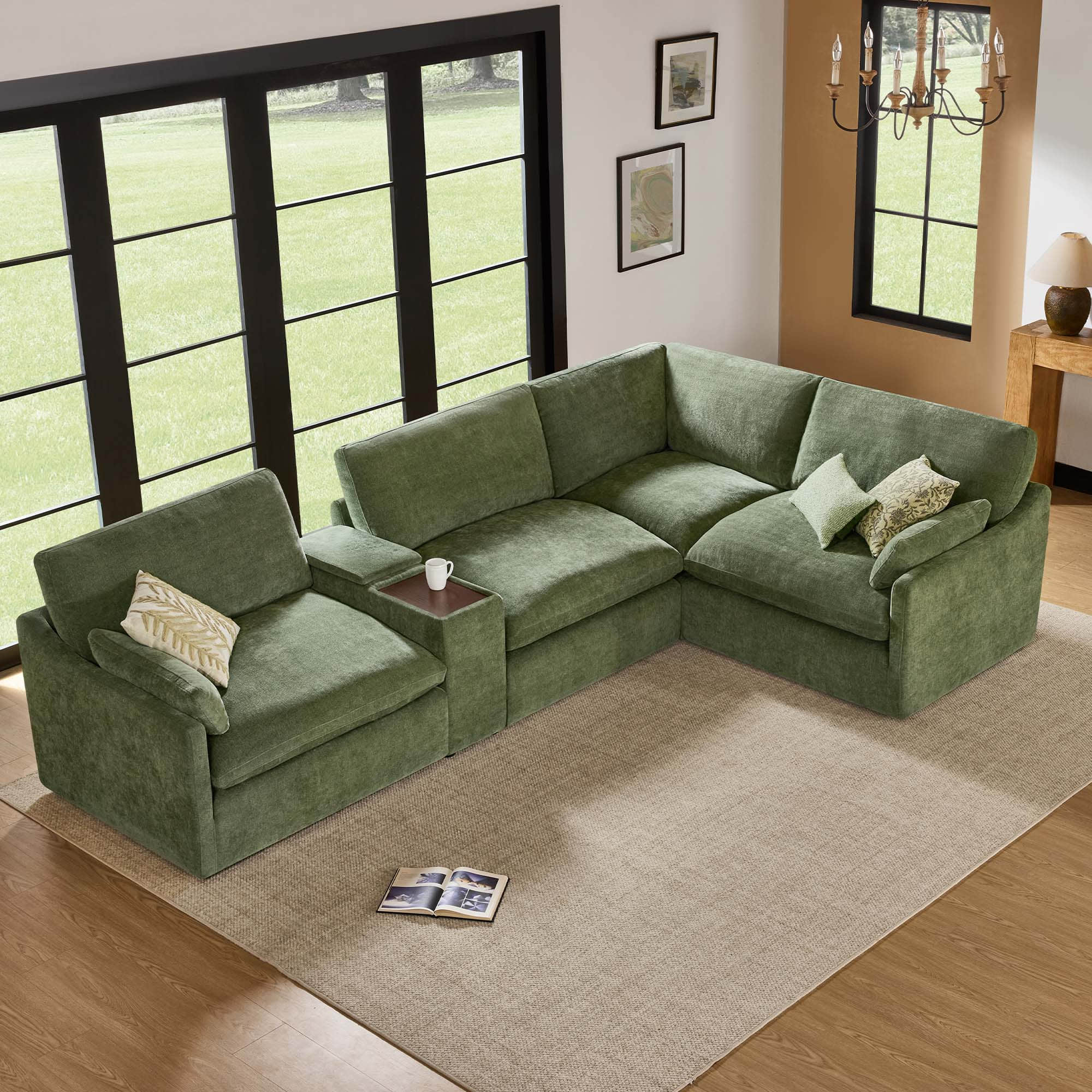 Kenna Modular 4 Seat Sofa-Chaise Sectional - Image 83