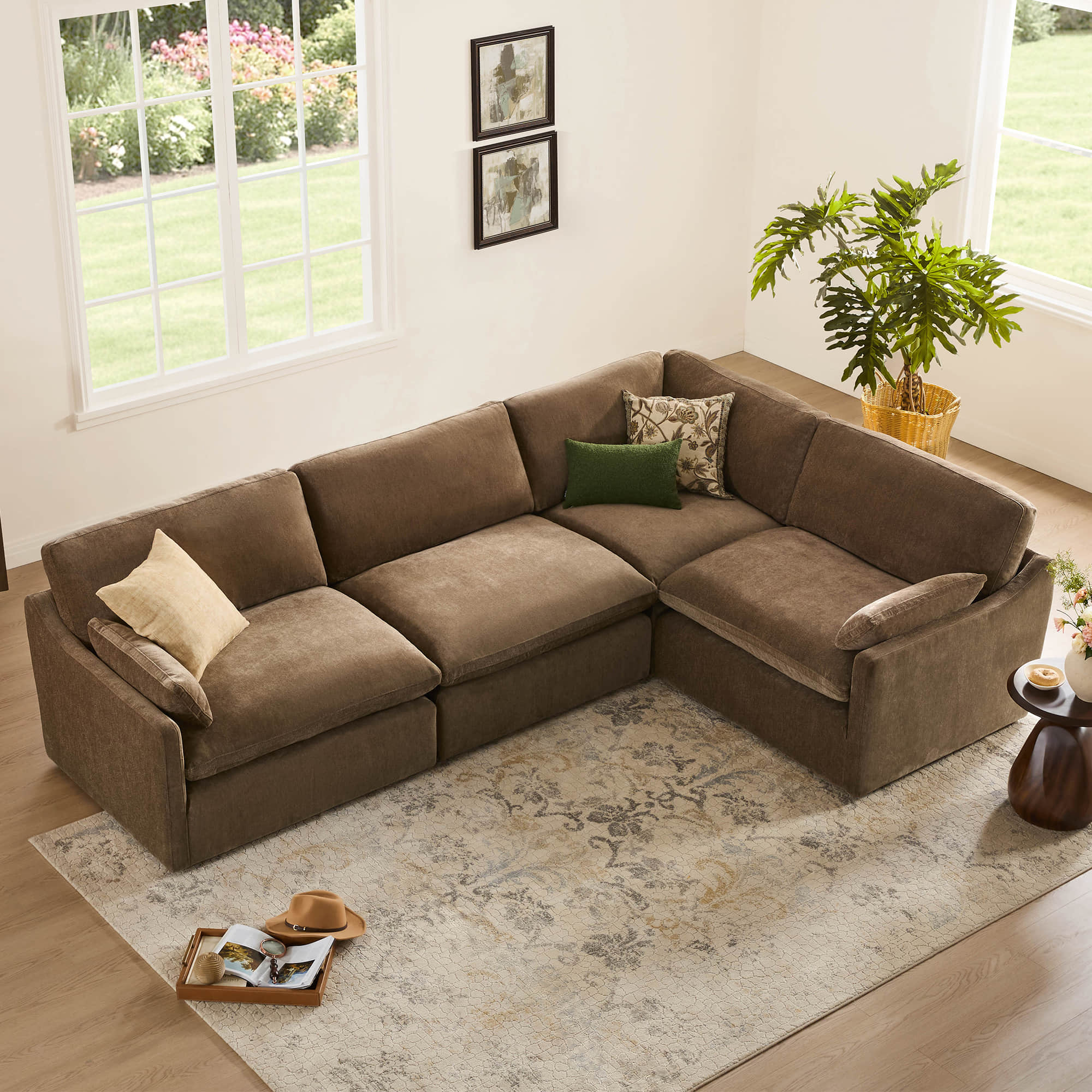 Kenna Modular 4 Seat Sofa-Chaise Sectional - Image 94