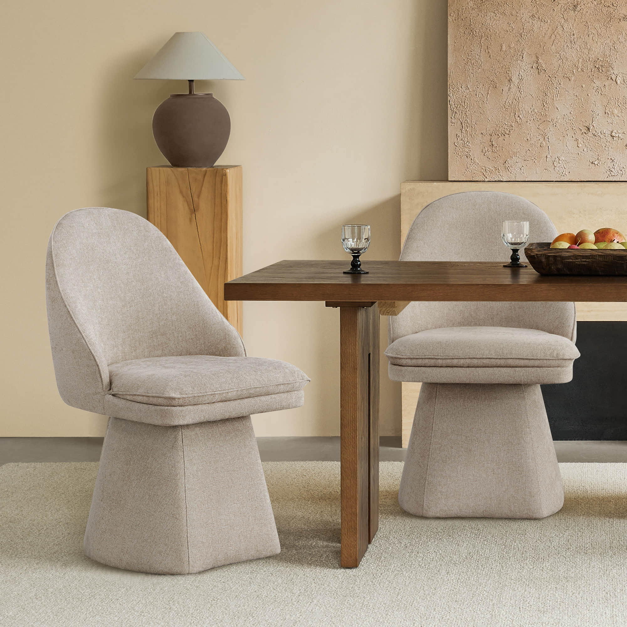 Leda Upholstered Swivel Dining Chair - Image 13