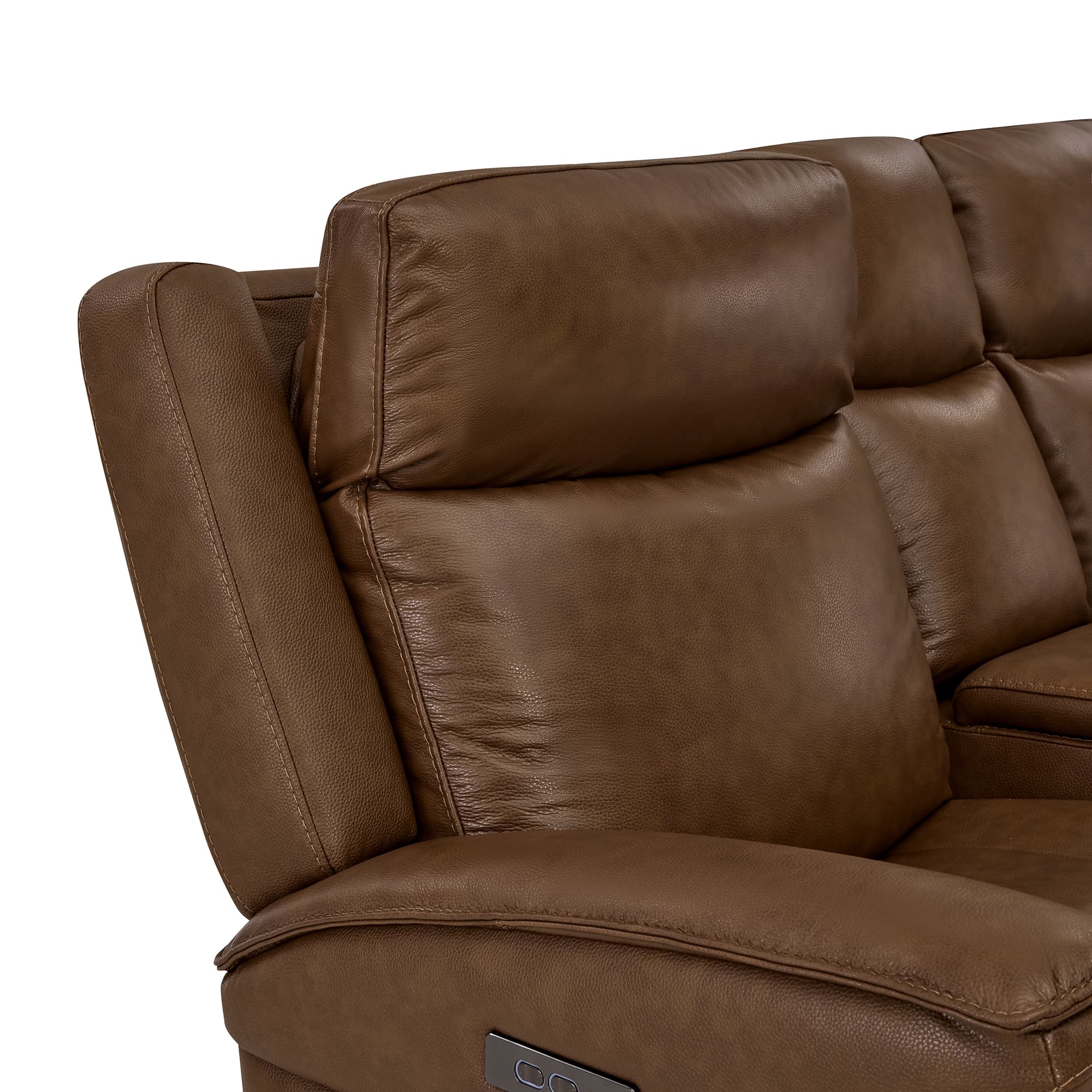 Leif Modern Top-Grain Leather Super Zero Gravity Reclining Sofa - Image 118