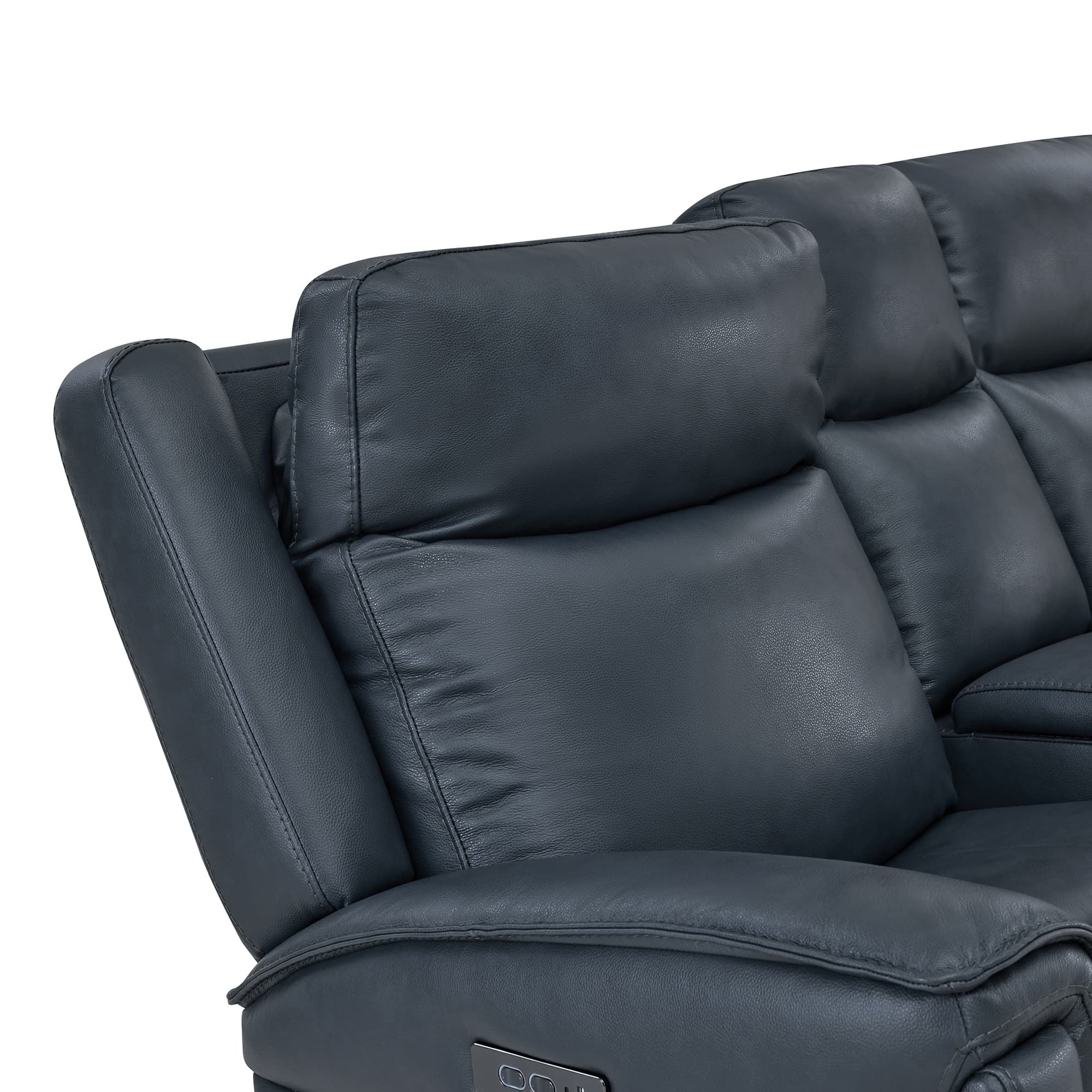 Leif Modern Top-Grain Leather Super Zero Gravity Reclining Sofa - Image 121