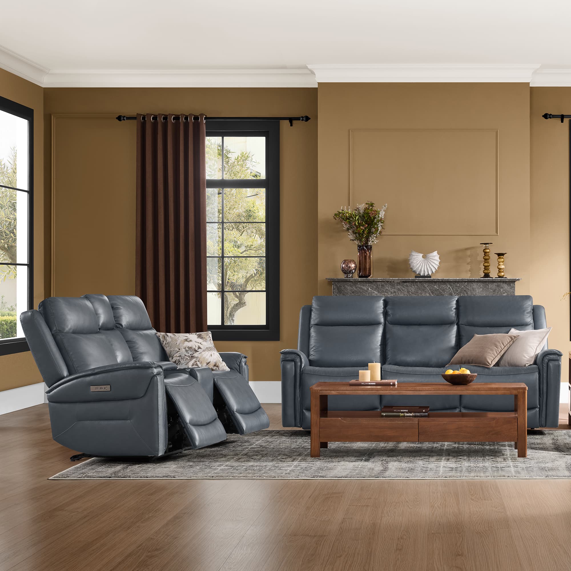 Leif Modern Top-Grain Leather Super Zero Gravity Reclining Sofa - Image 39