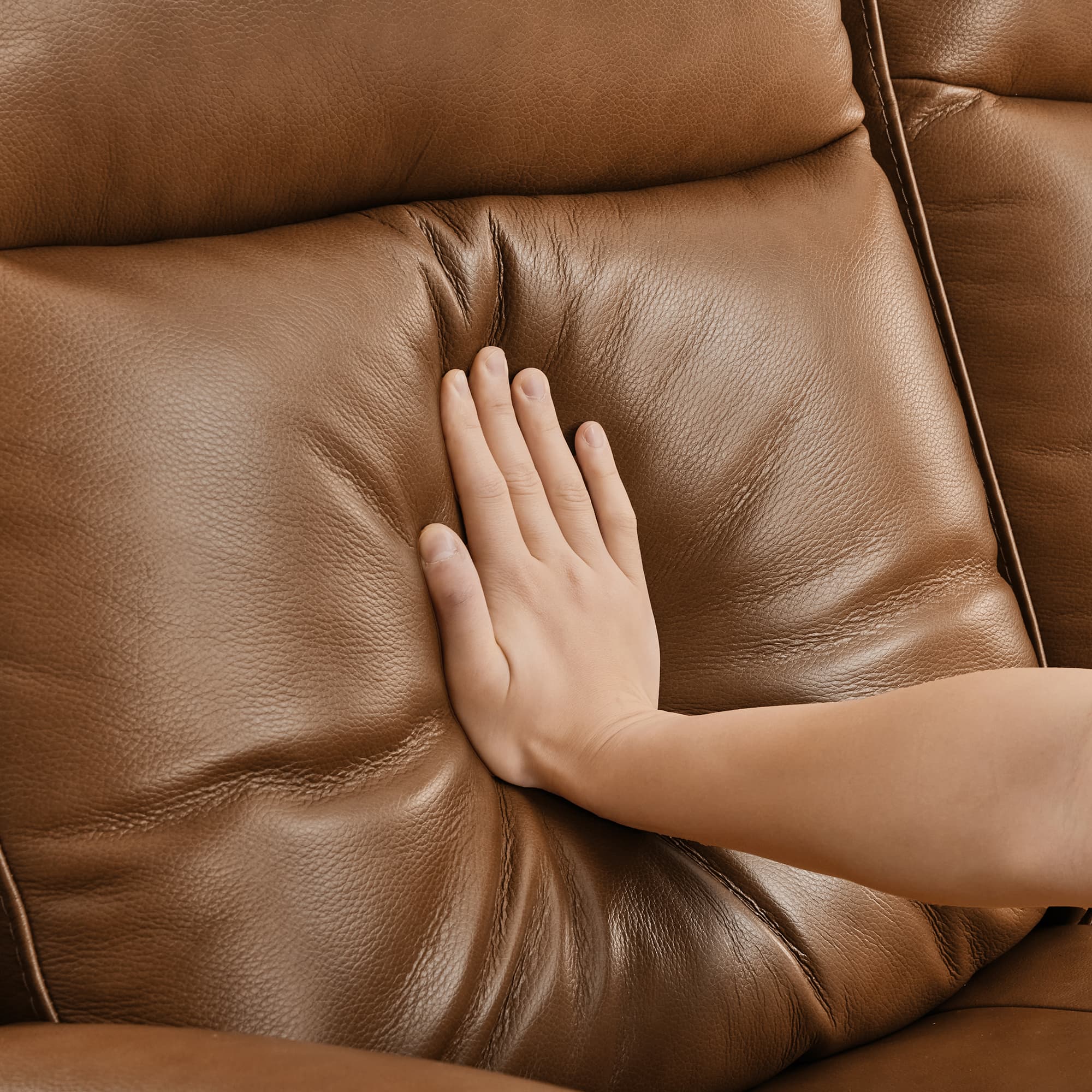 Leif Modern Top-Grain Leather Super Zero Gravity Reclining Sofa - Image 66