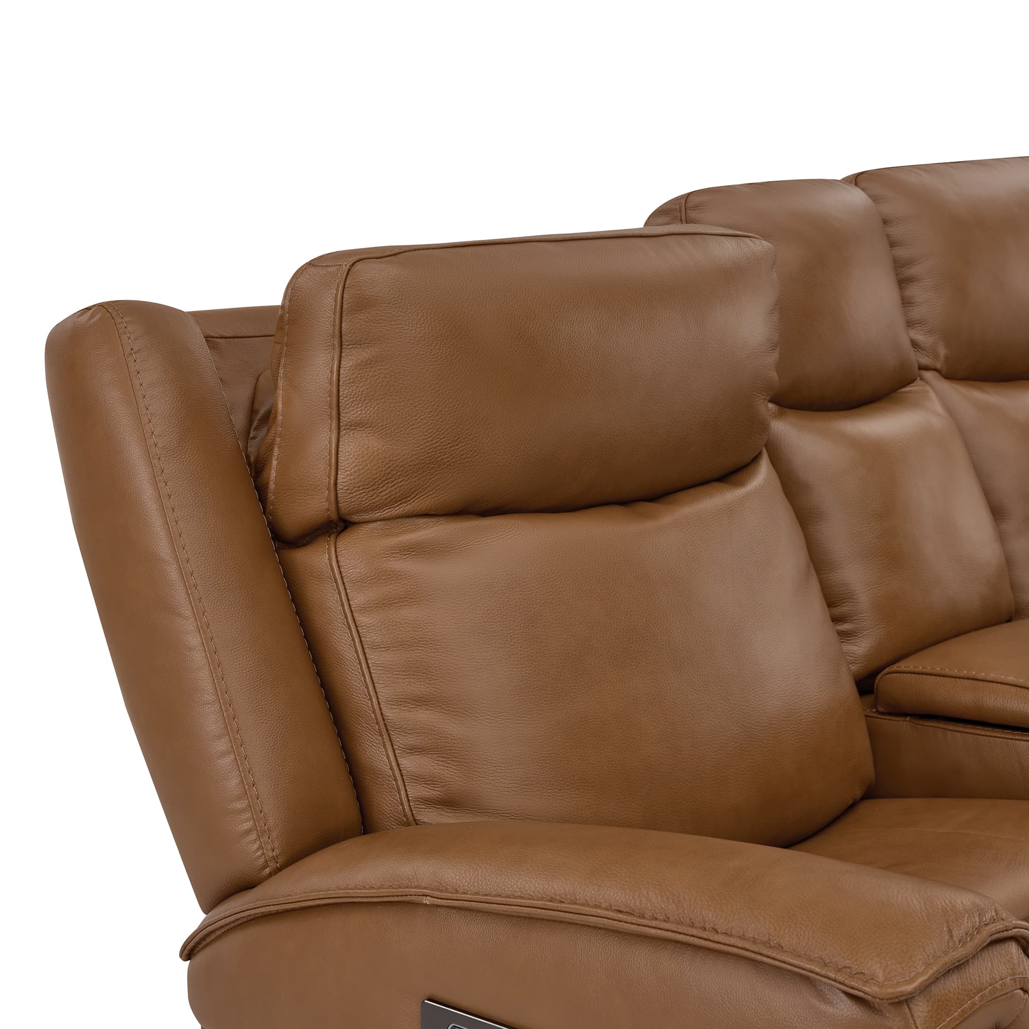 Leif Modern Top-Grain Leather Super Zero Gravity Reclining Sofa - Image 77