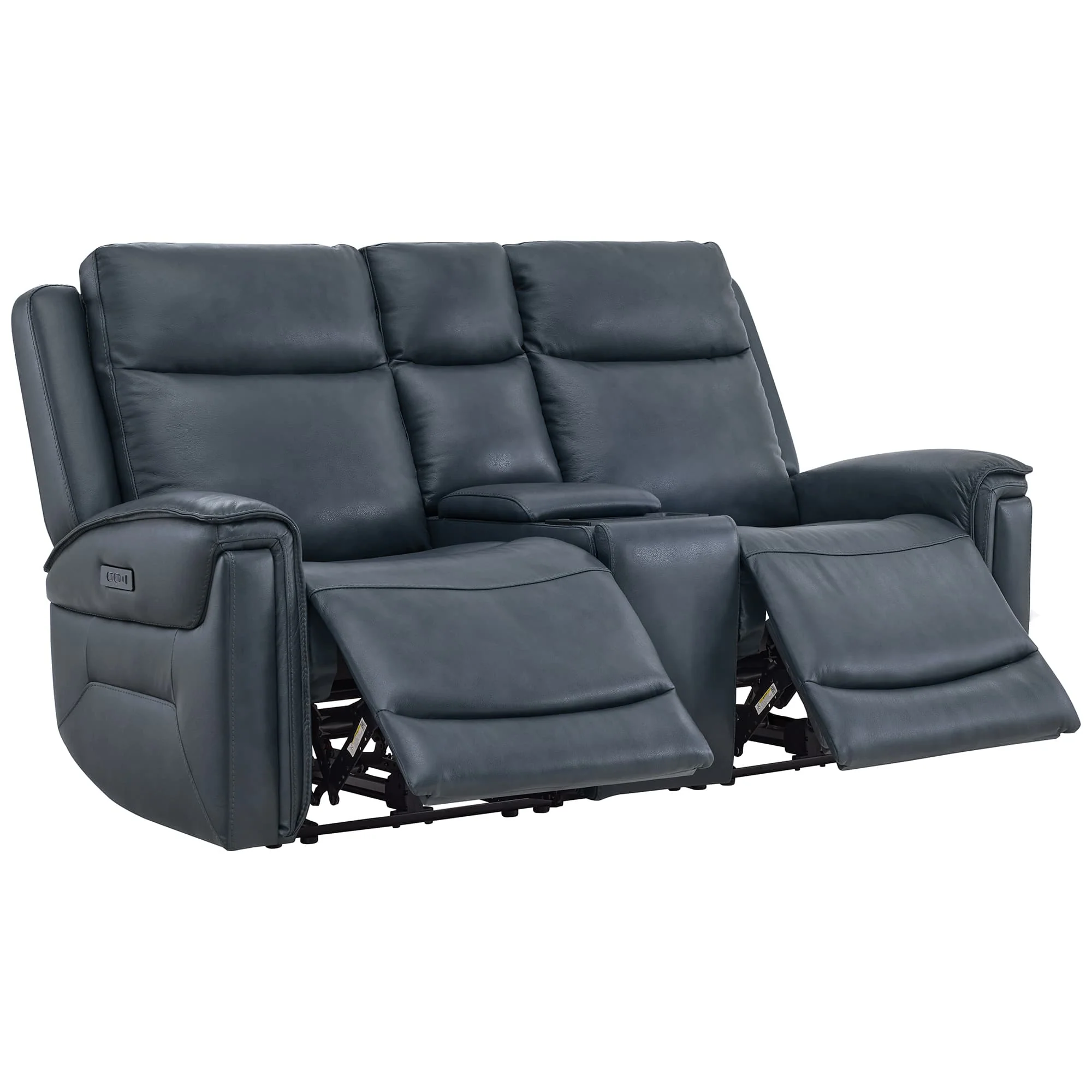 Leif Modern Top-Grain Leather Super Zero Gravity Reclining Sofa - Image 97