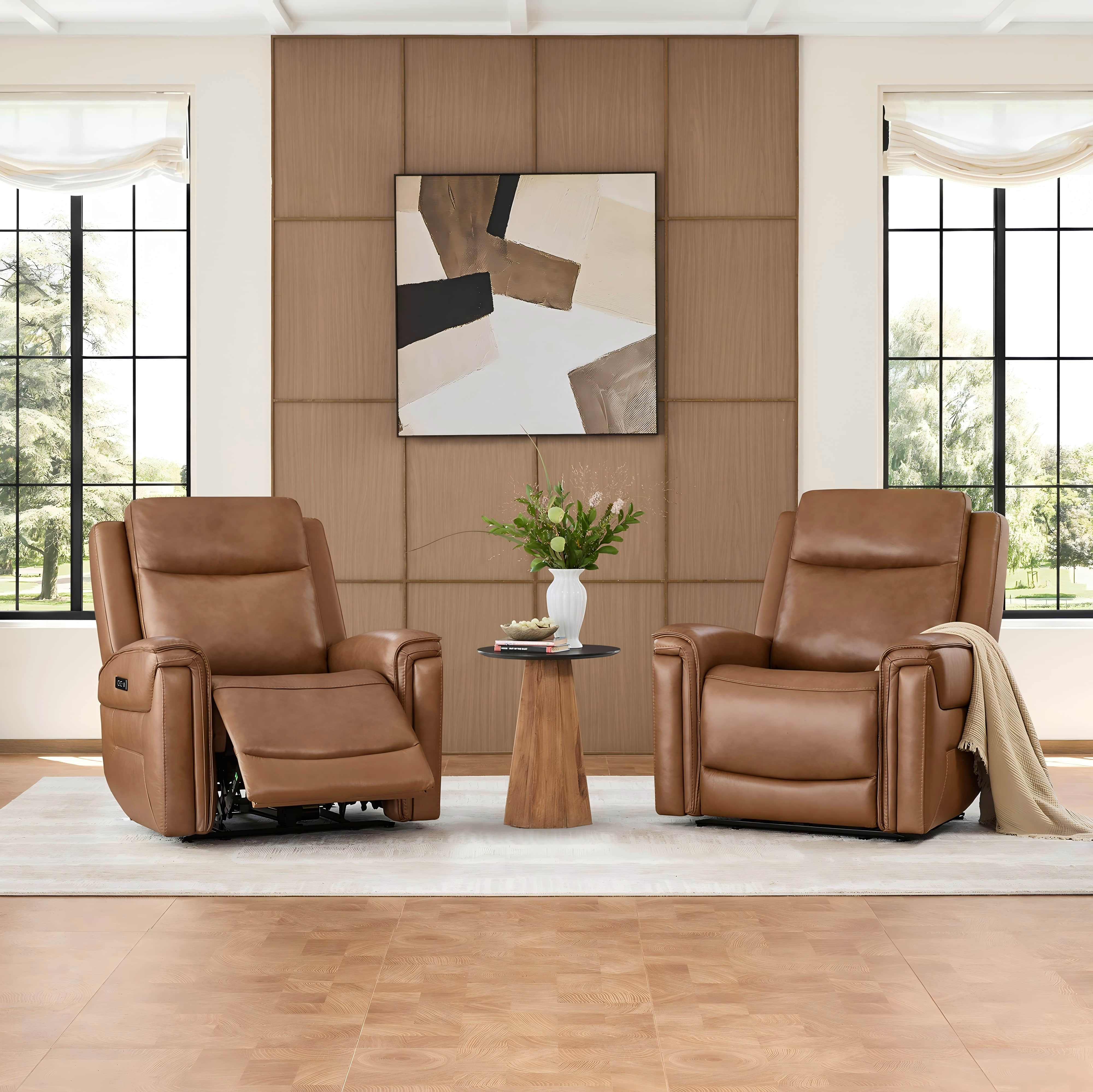 Leif Super Zero Gravity Power Leather Recliner - Image 10