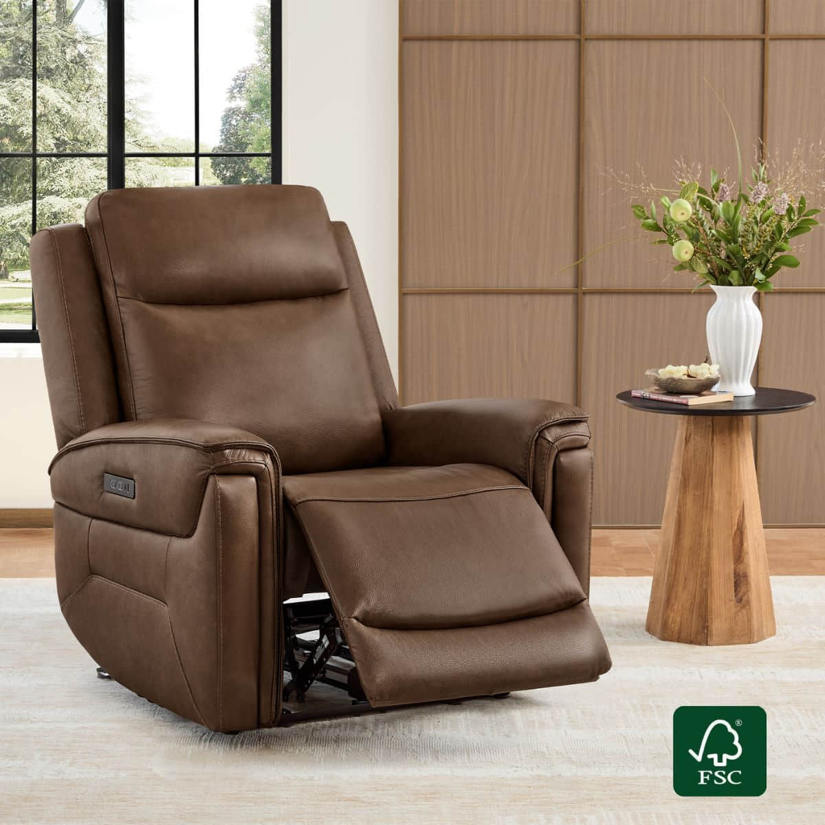 Leif Super Zero Gravity Power Leather Recliner - Image 13