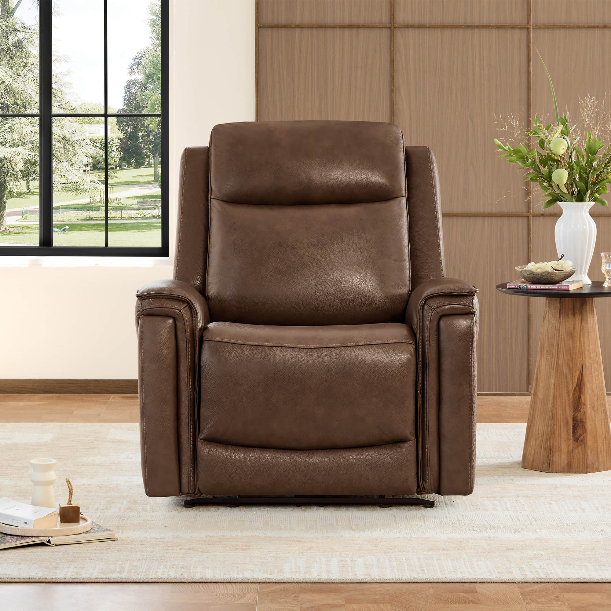 Leif Super Zero Gravity Power Leather Recliner - Image 16