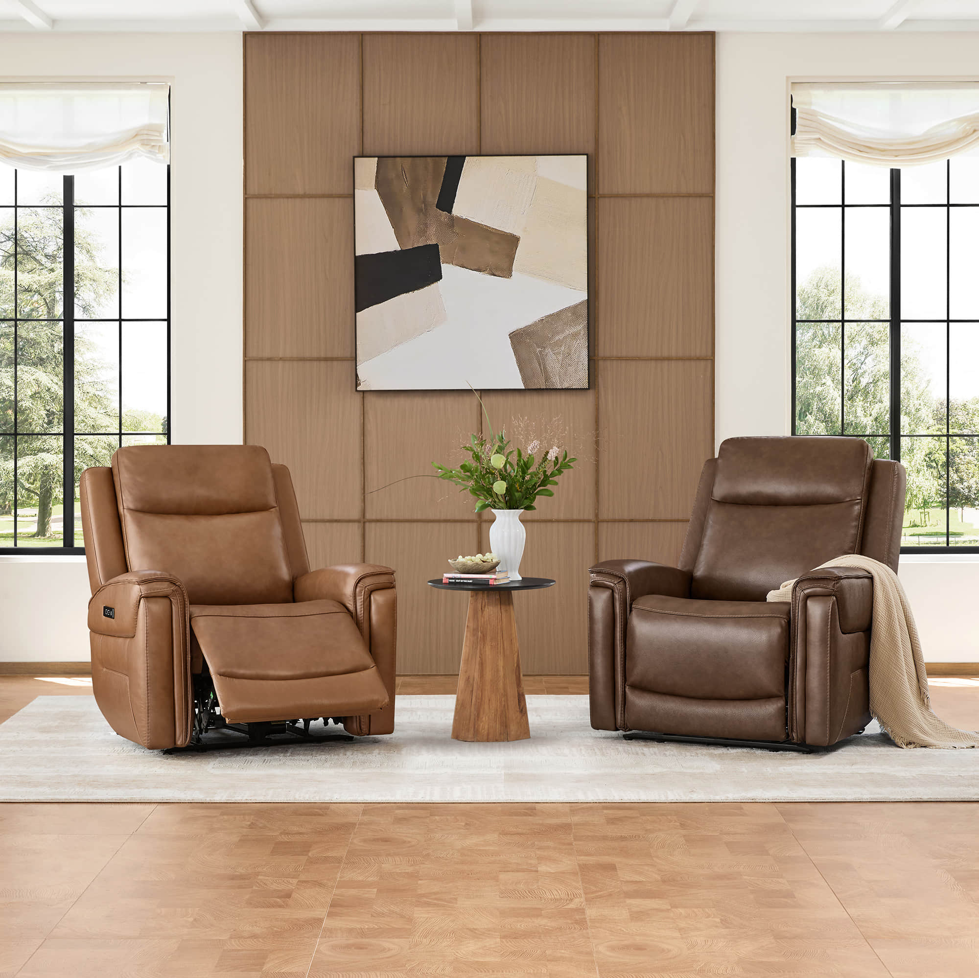 Leif Super Zero Gravity Power Leather Recliner - Image 17