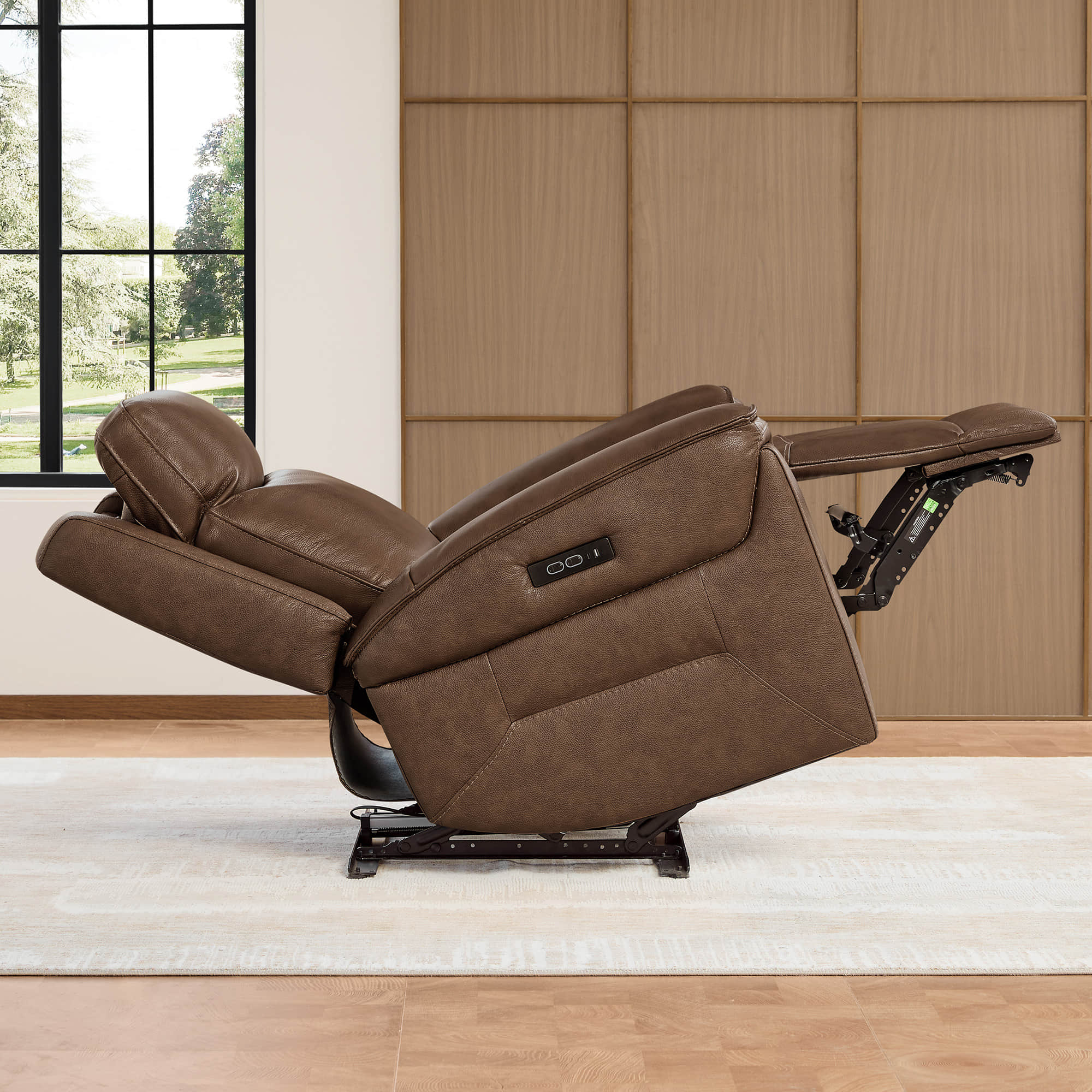 Leif Super Zero Gravity Power Leather Recliner - Image 18