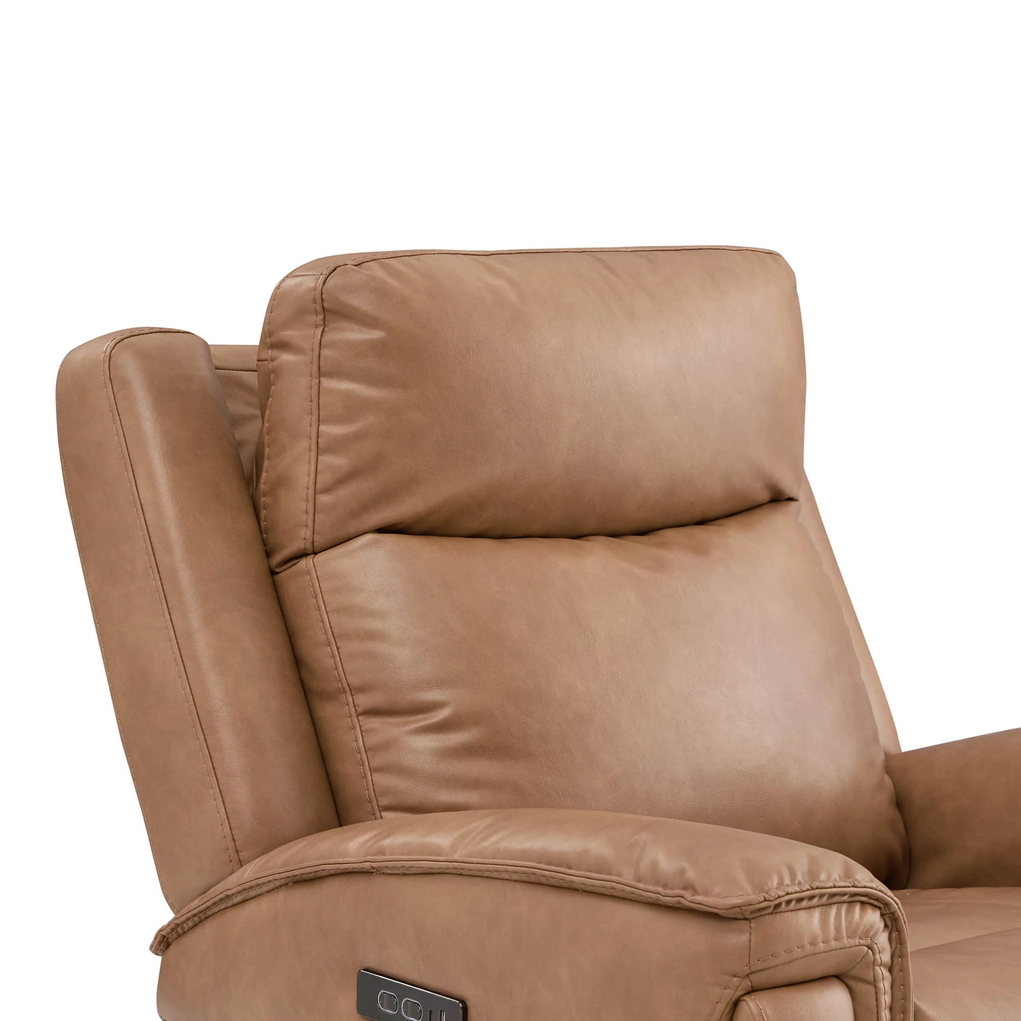 Leif Super Zero Gravity Power Leather Recliner - Image 35