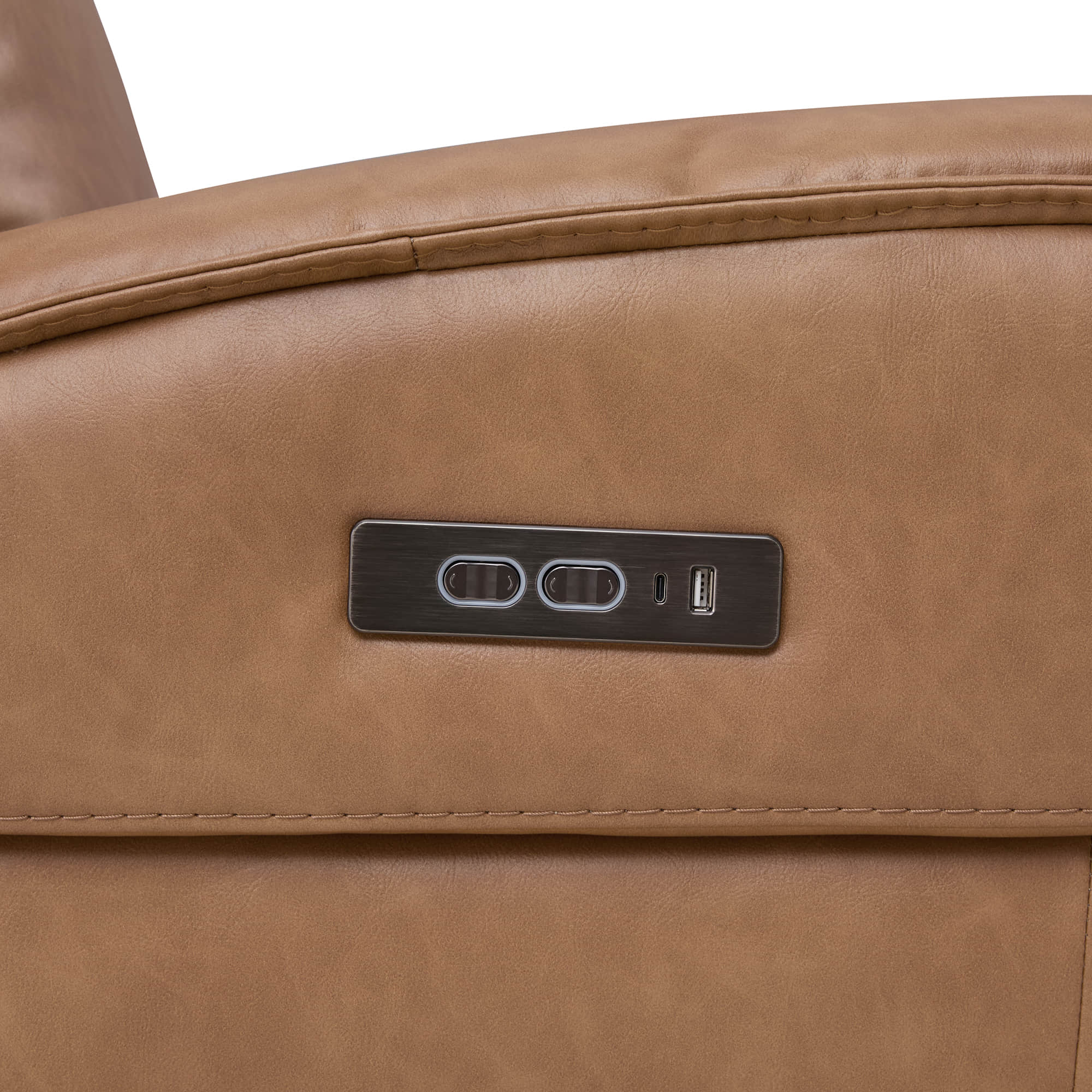 Leif Super Zero Gravity Power Leather Recliner - Image 36