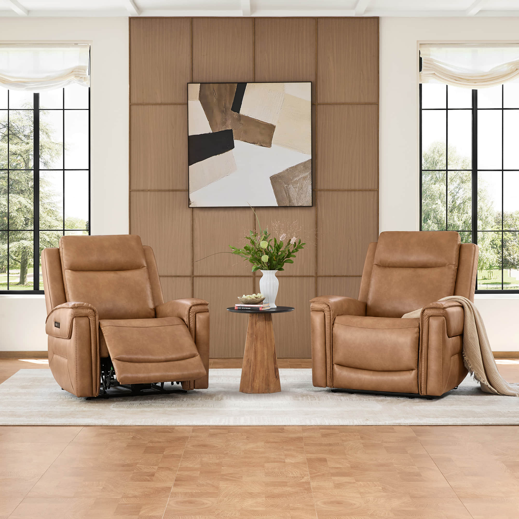 Leif Super Zero Gravity Power Leather Recliner - Image 4