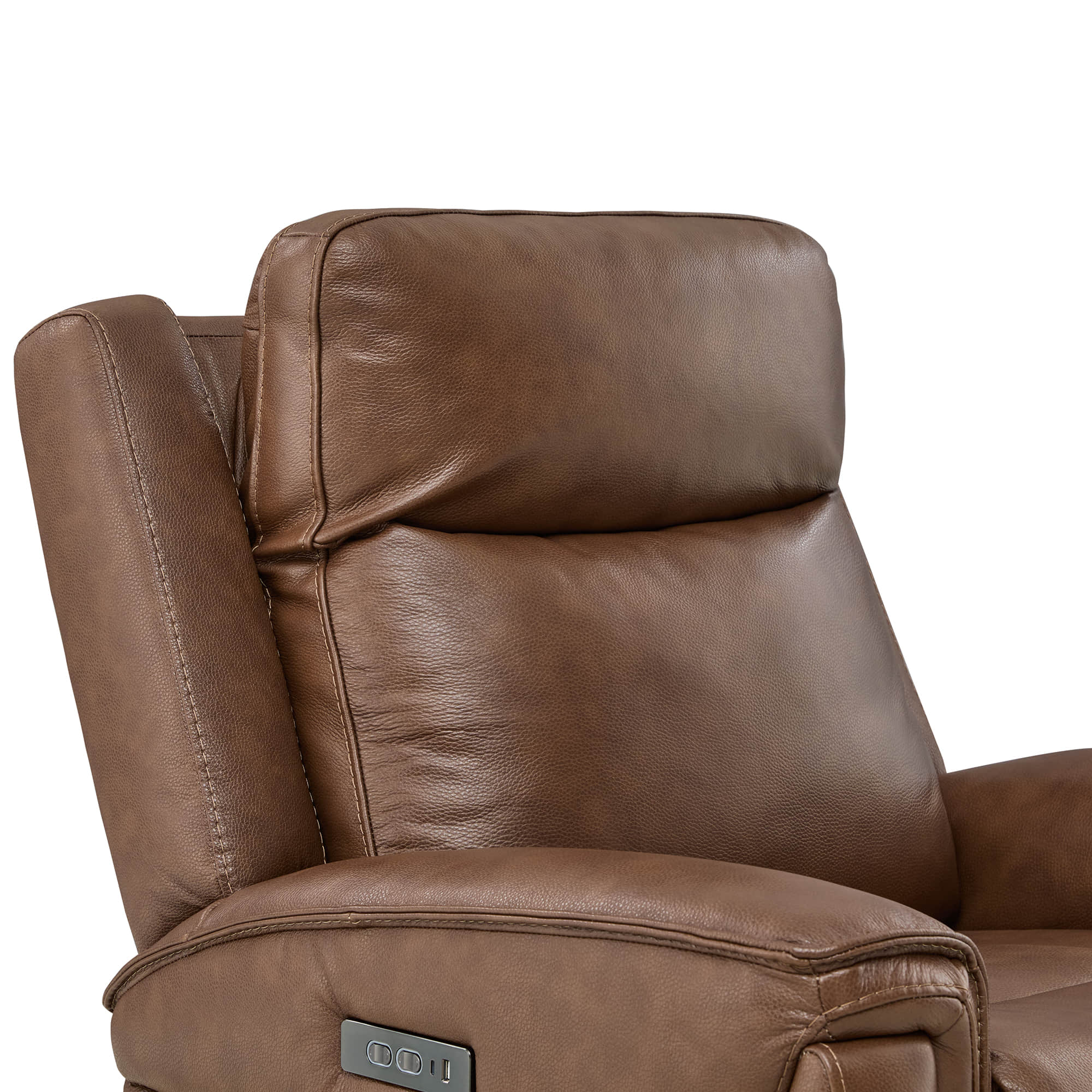 Leif Super Zero Gravity Power Leather Recliner - Image 47