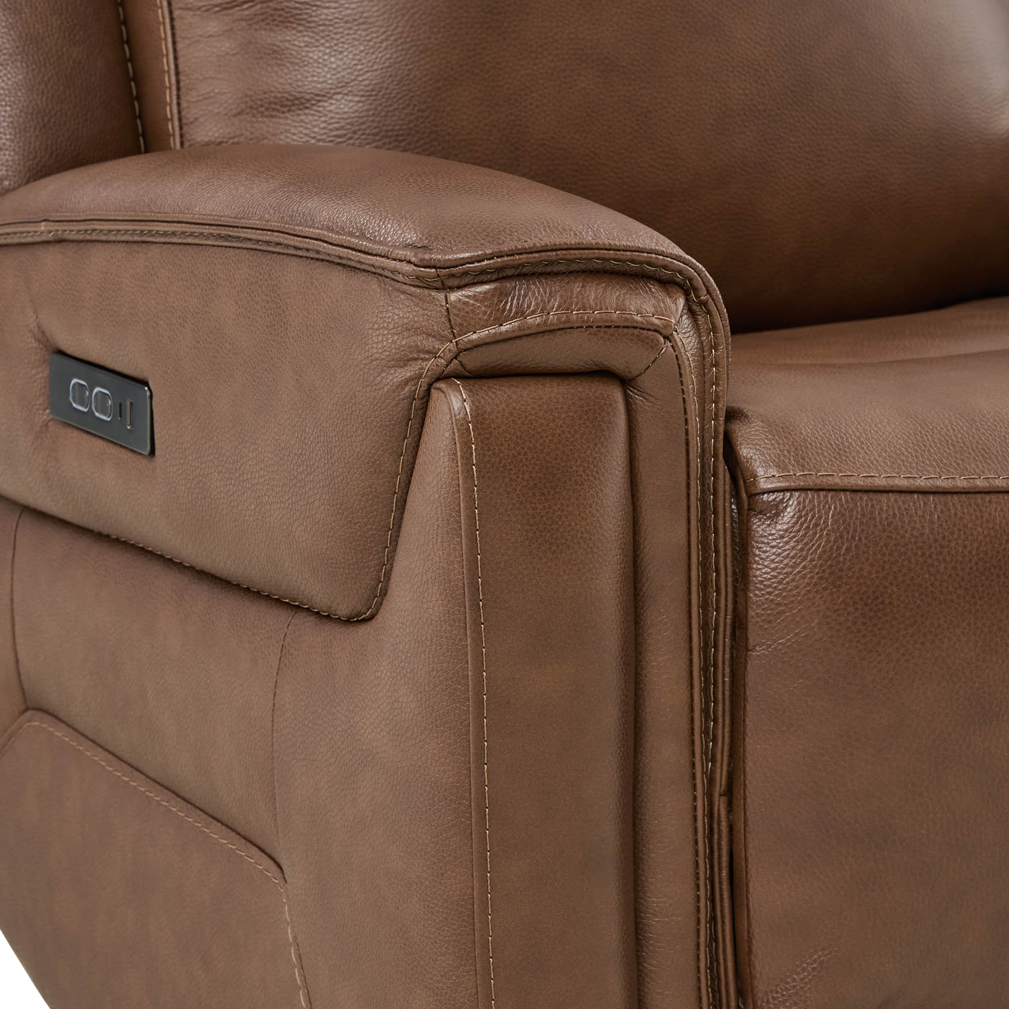 Leif Super Zero Gravity Power Leather Recliner - Image 48