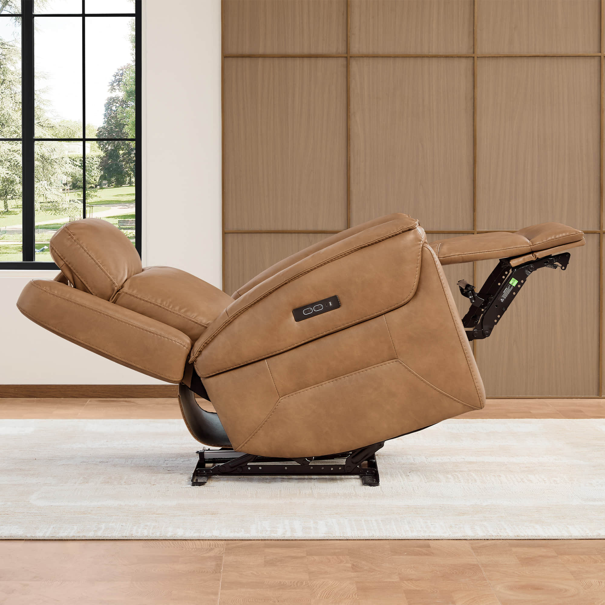 Leif Super Zero Gravity Power Leather Recliner - Image 6