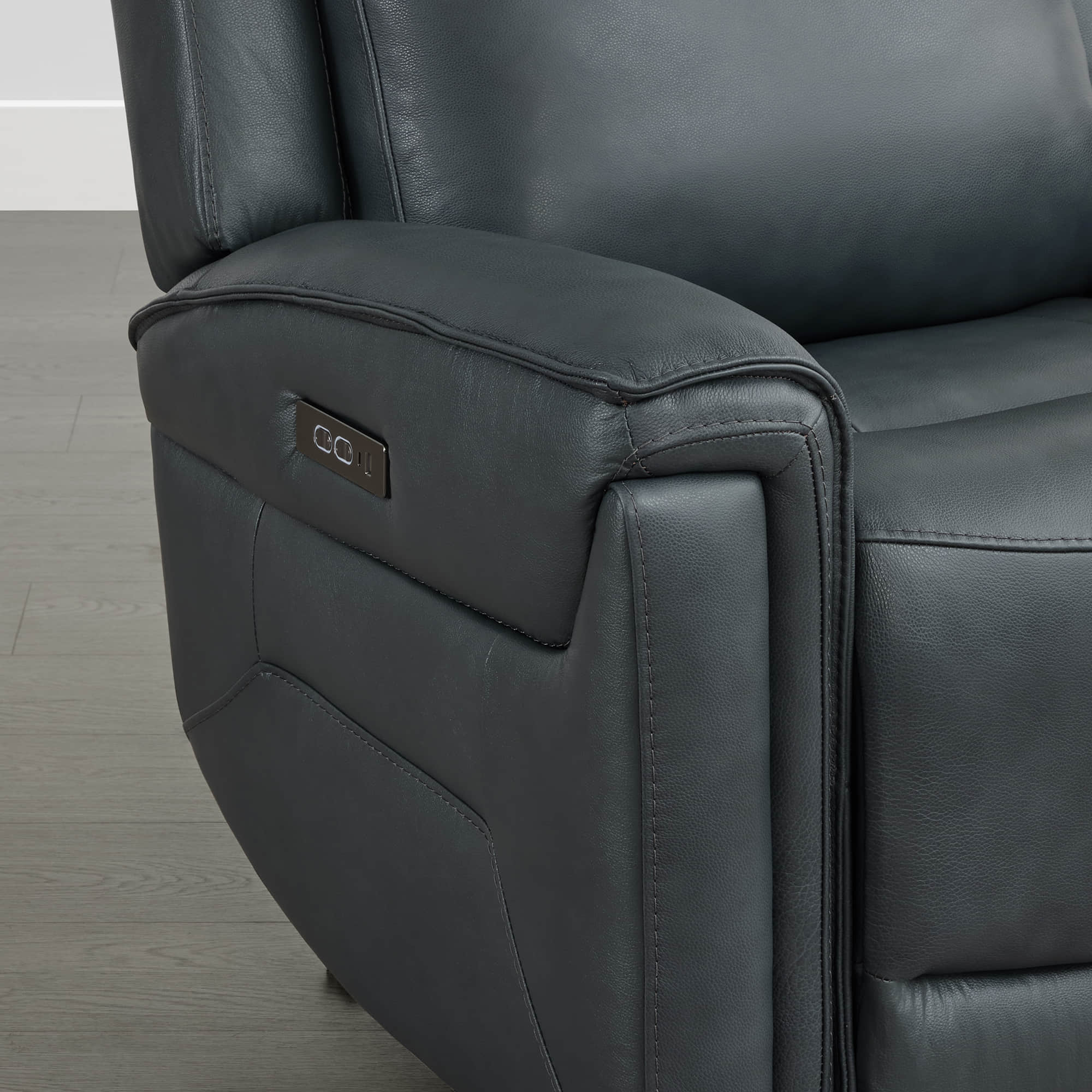 Leif Super Zero Gravity Power Leather Recliner - Image 72