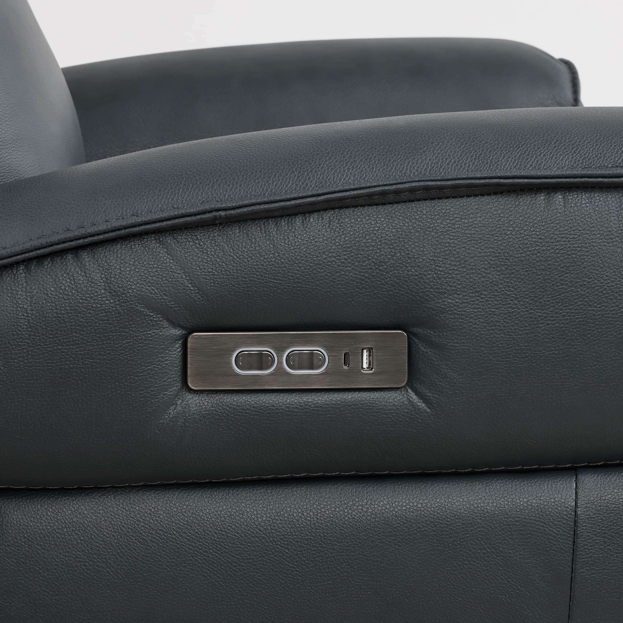 Leif Super Zero Gravity Power Leather Recliner - Image 73