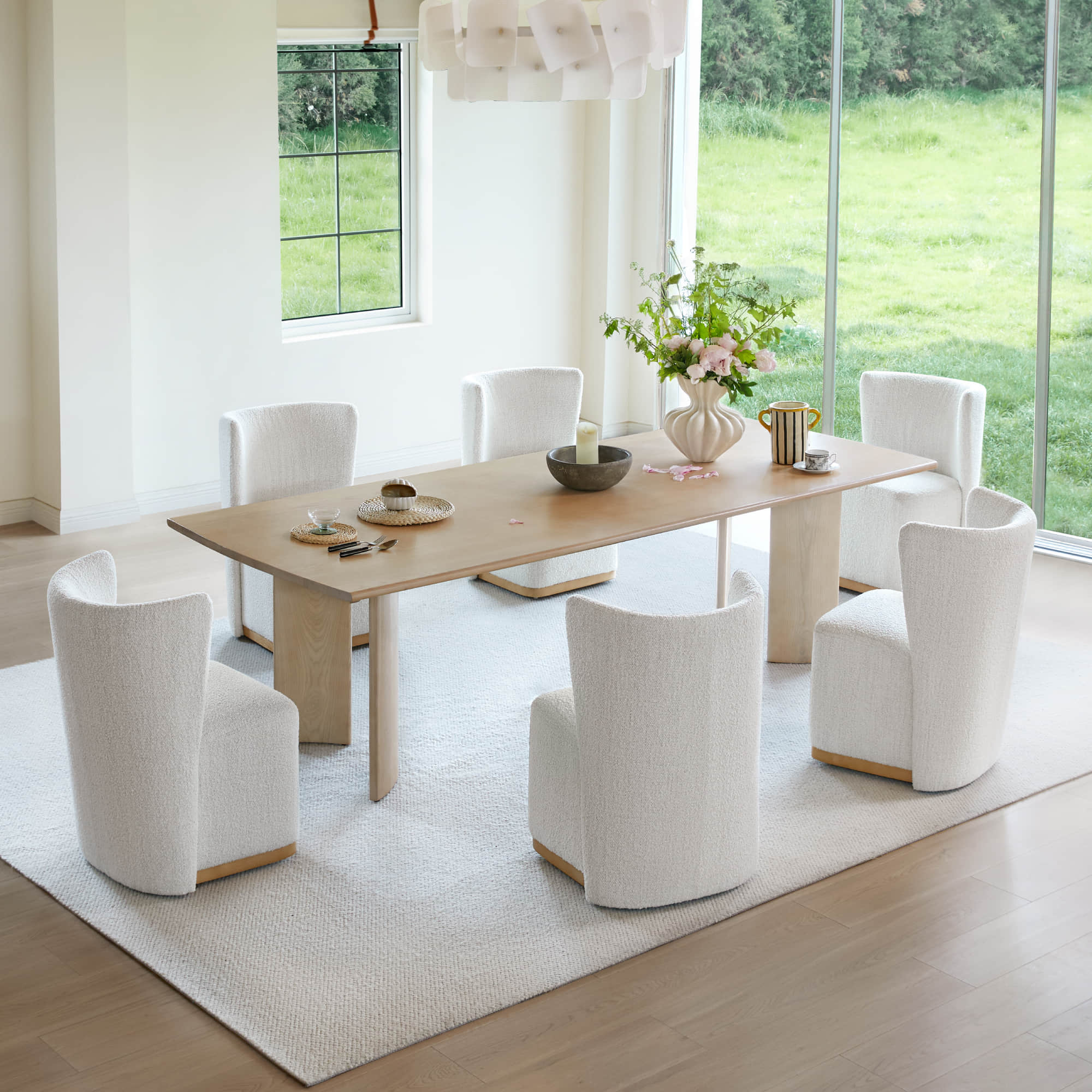 Lilibet Wingback Rolling Dining Chair With Casters - Image 73