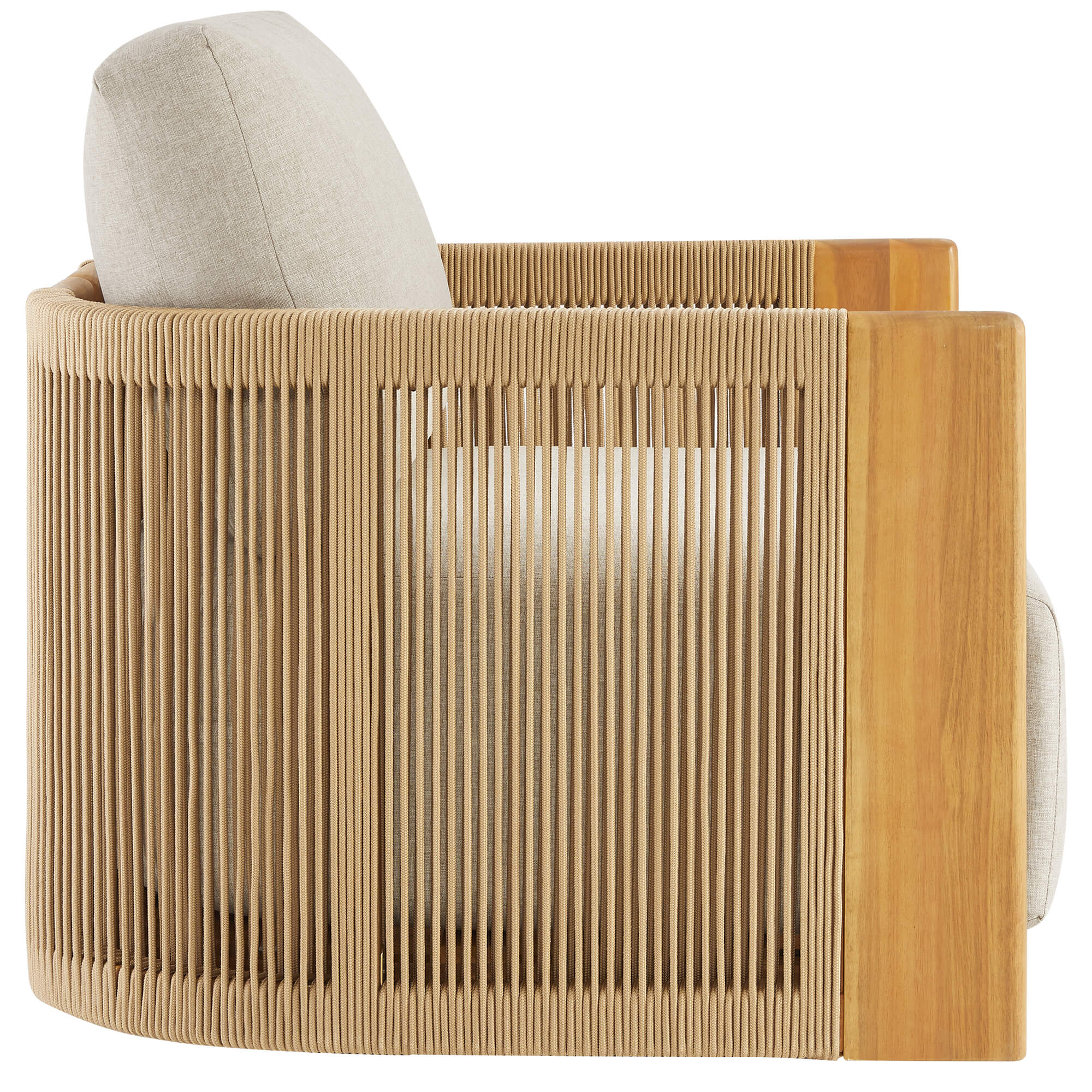 Marisol Outdoor Fully-assembled Rope Wood Accent Chair - Image 23