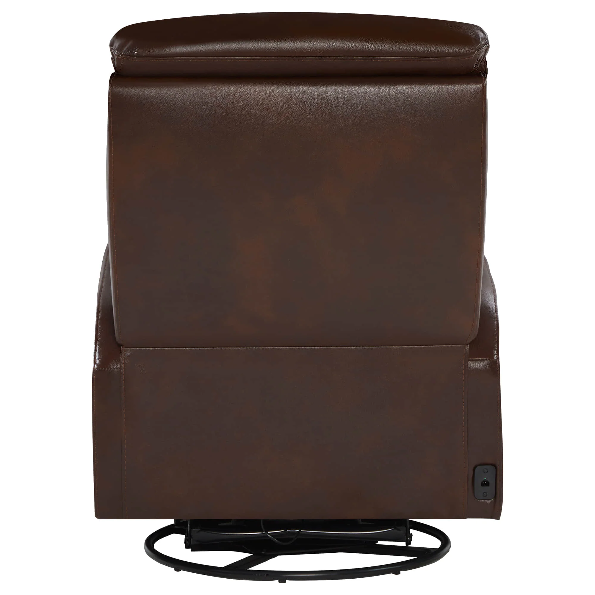 Maxwell Genuine Leather Swivel Glider Recliner with Power Lumbar & Headrest - Image 11