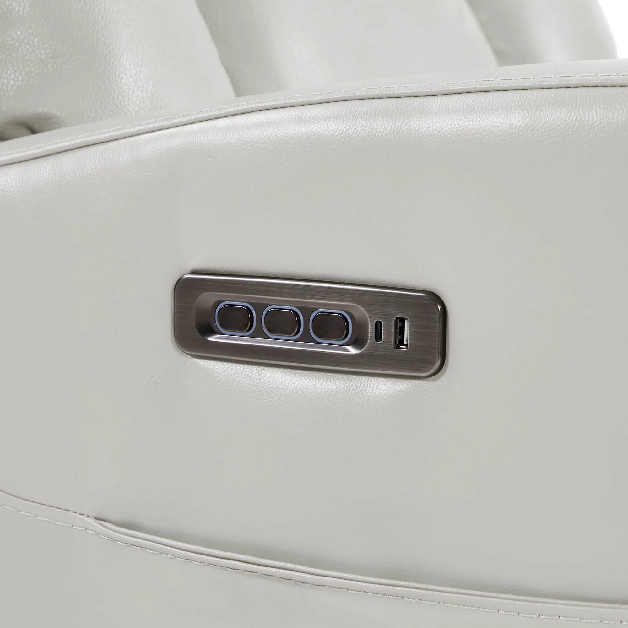 Maxwell Genuine Leather Swivel Glider Recliner with Power Lumbar & Headrest - Image 18