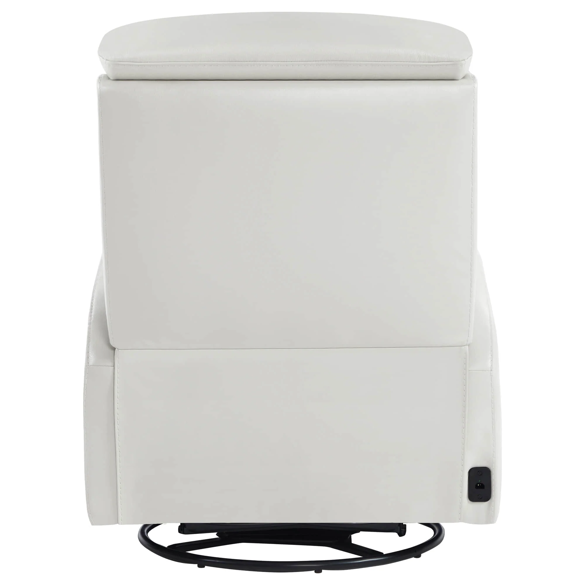 Maxwell Genuine Leather Swivel Glider Recliner with Power Lumbar & Headrest - Image 32