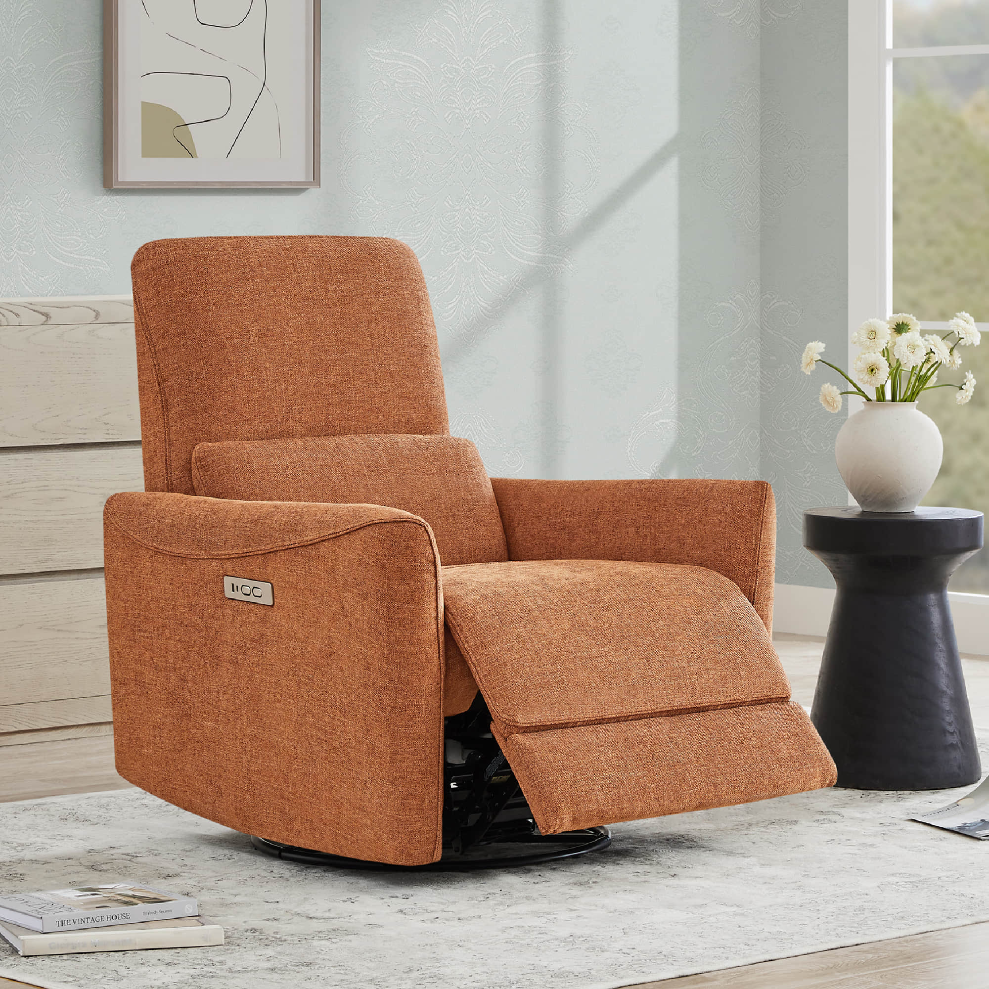 Tracee Modern Power Swivel Glider Recliner - Image 11